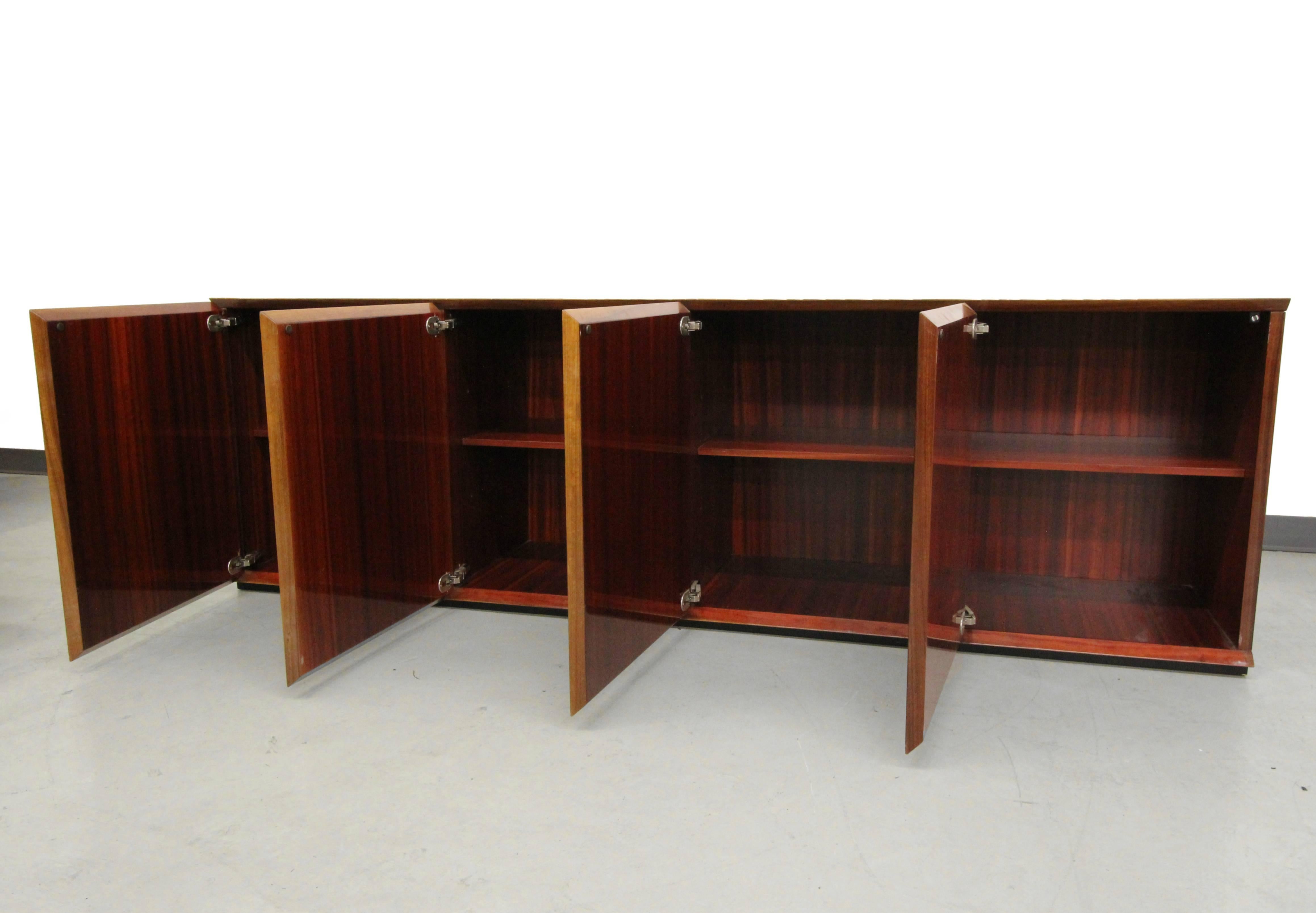 Monumental Italian Lacquered Zebrawood Credenza Buffet 2
