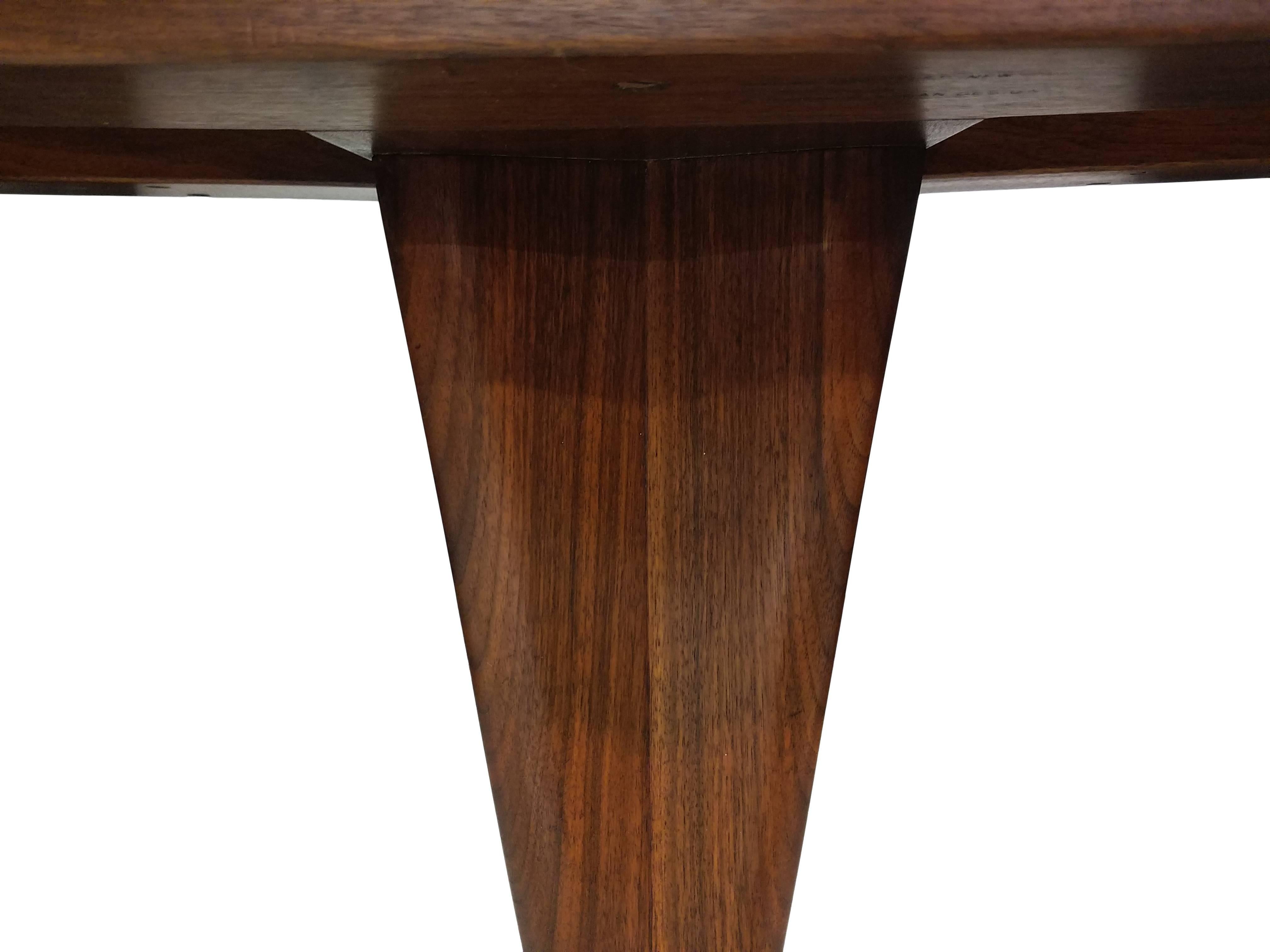 Super Rare Vladimir Kagan Rolling Pedestal Bar with Sculpted Walnut Base In Excellent Condition In Las Vegas, NV