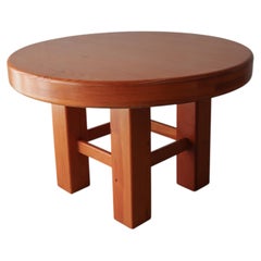 Chunky Craftsman Made 1980s Pine Dining Table