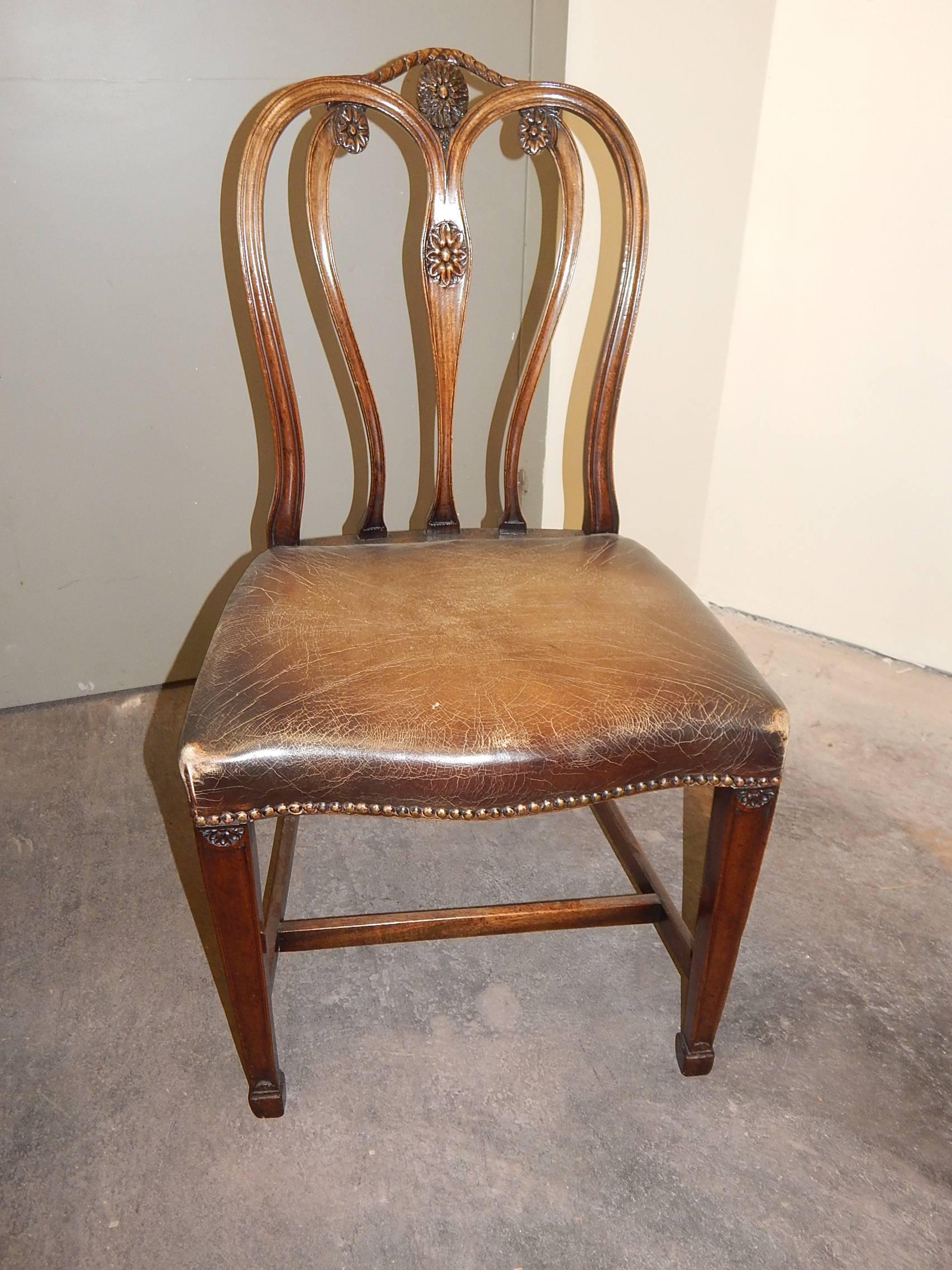 20th Century Set of 12 Adams Style Mahogany Dining Chairs For Sale