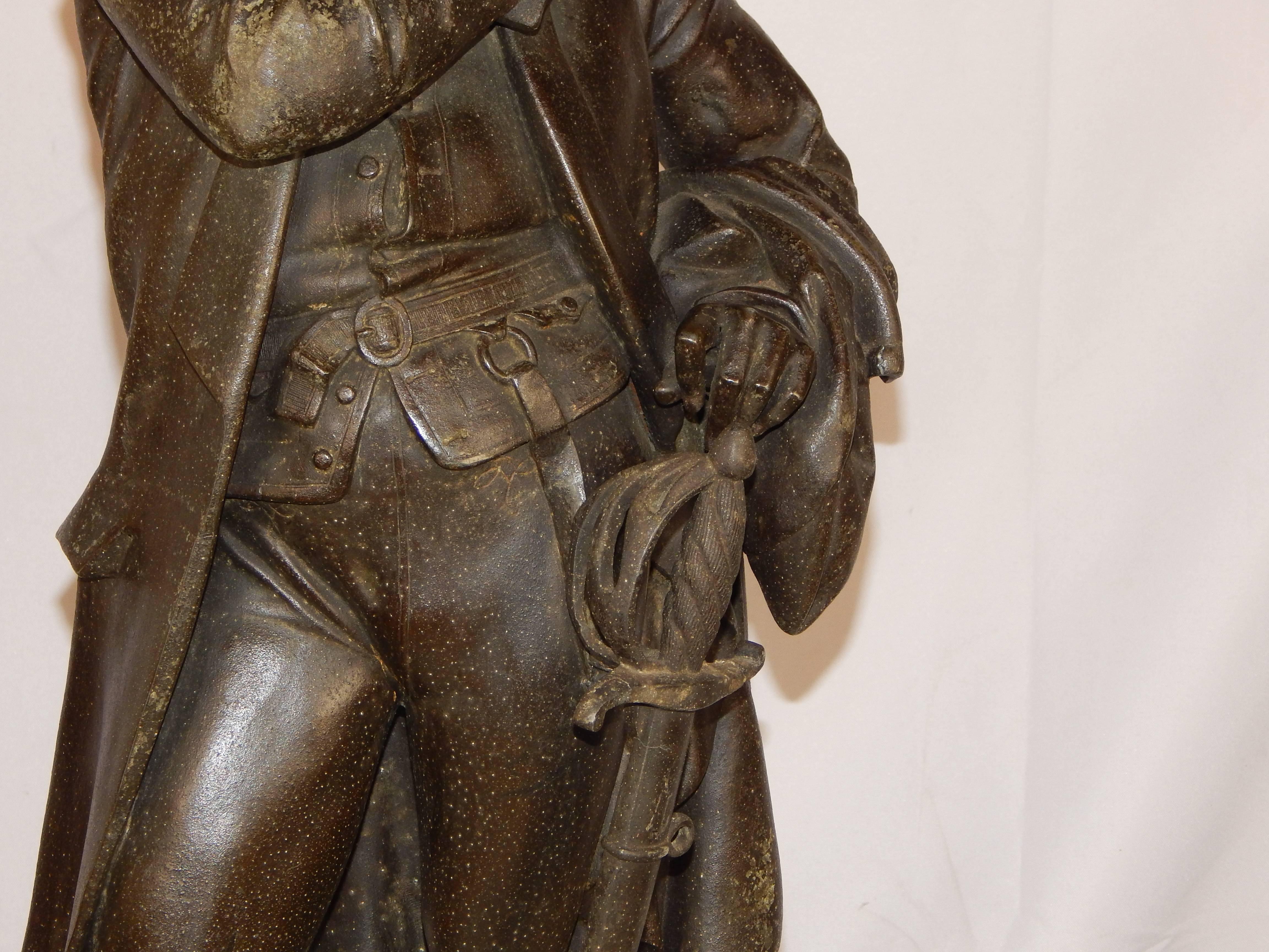 George Washington & Ben Franklin Metal Figures, Signed Carrier 3