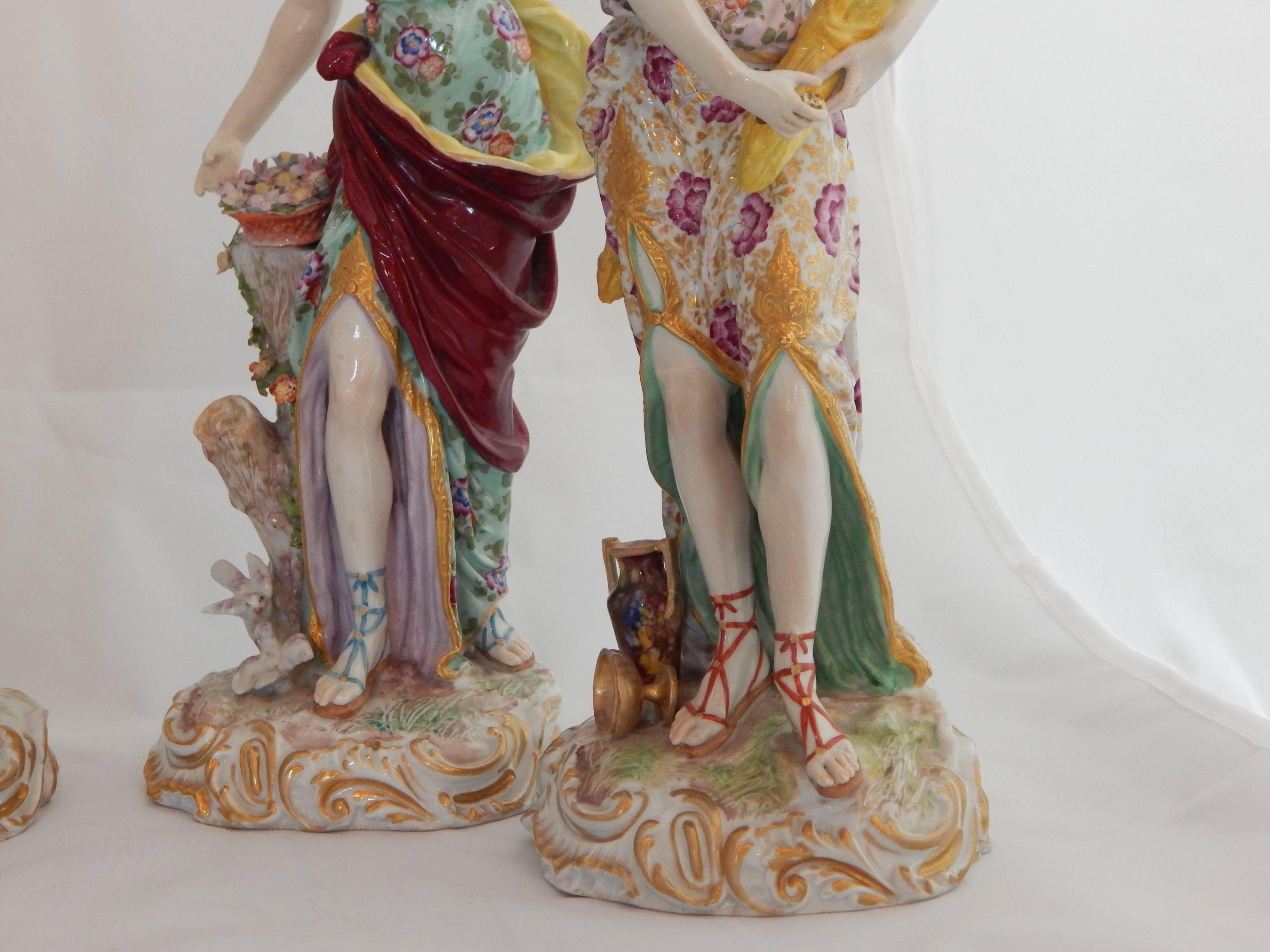 1880 Set of Dresden Porcelain Figures of the Four Seasons 1