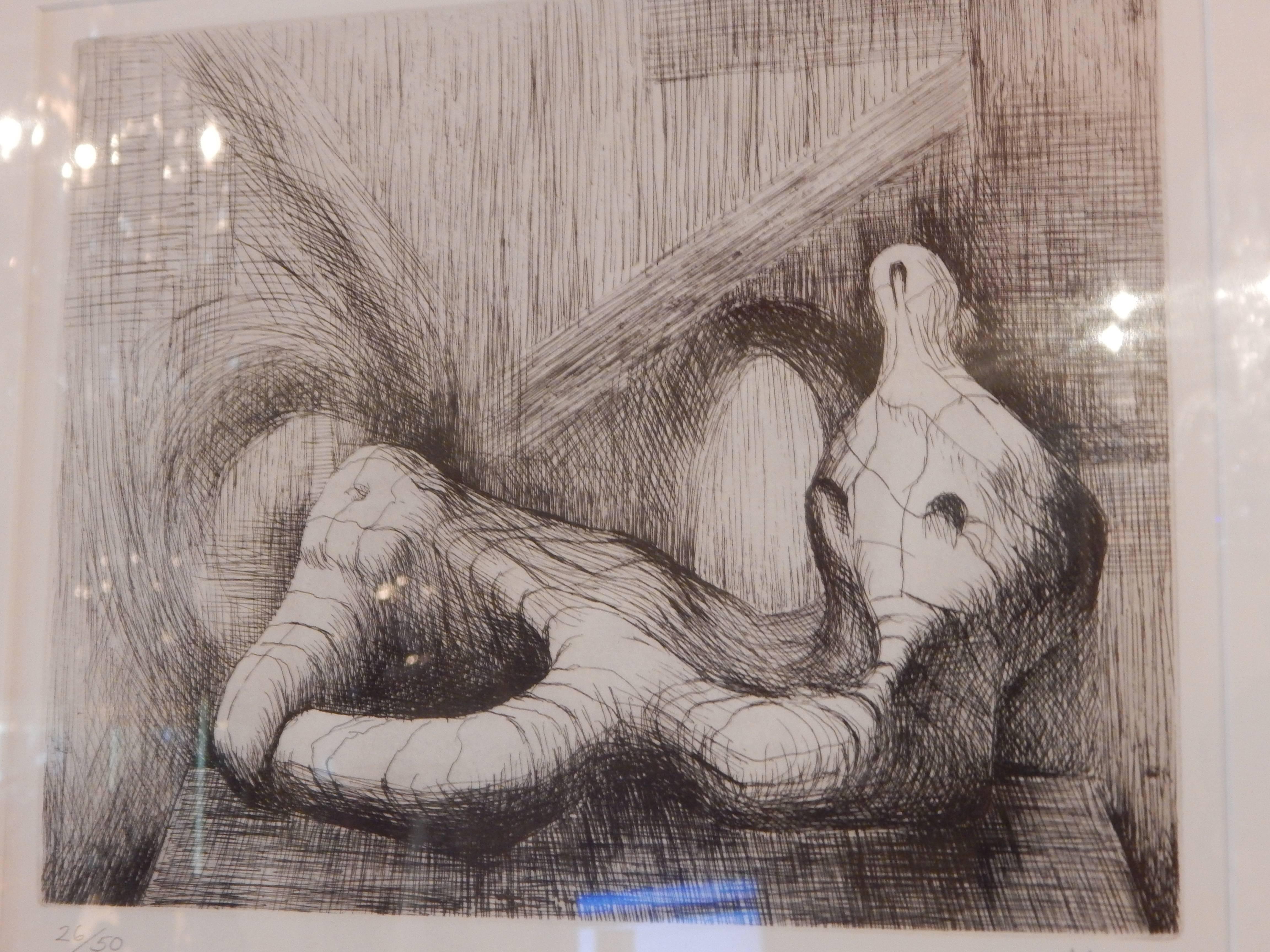 henry moore lithograph signed