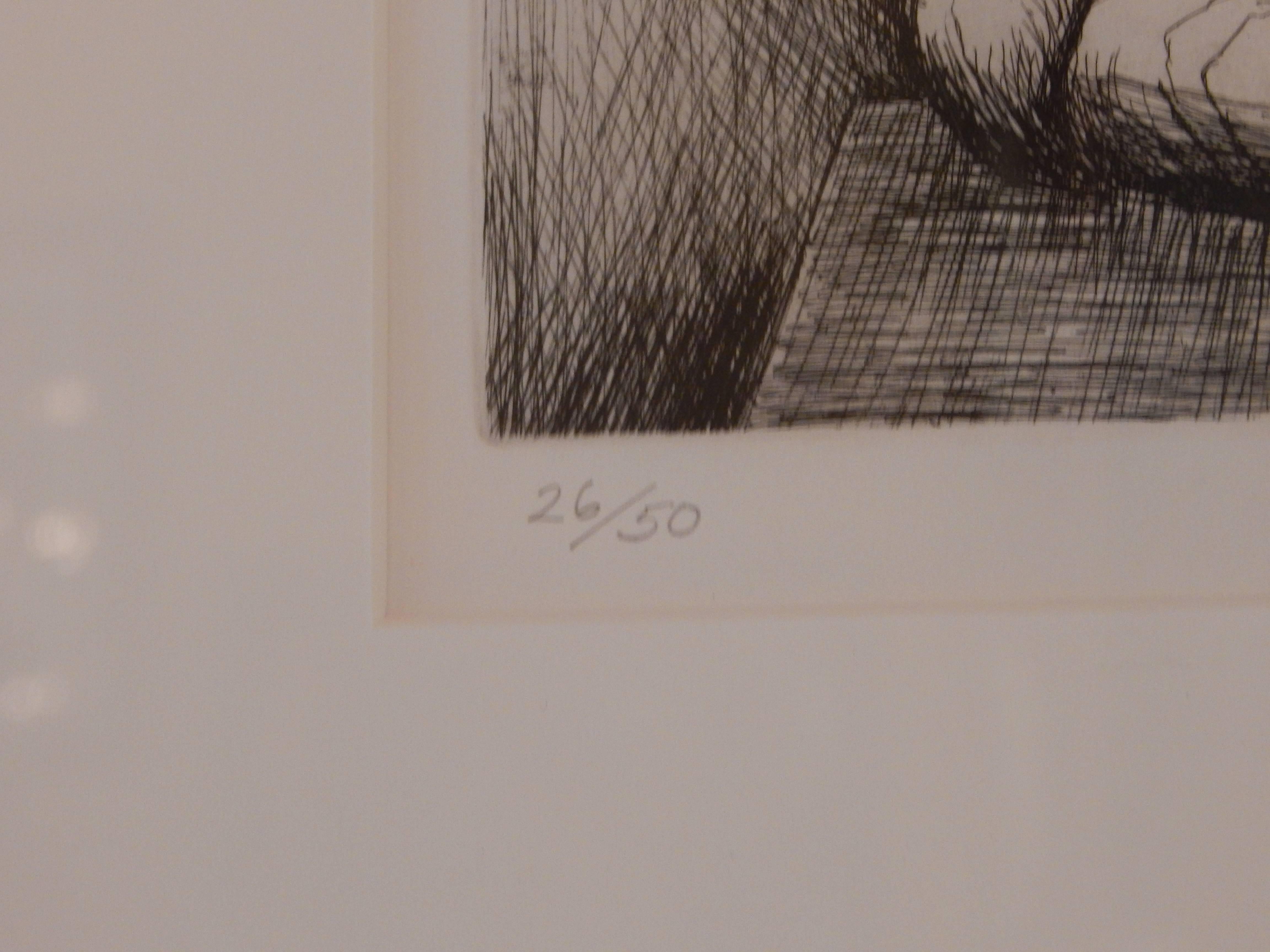20th Century Signed and Numbered Framed Lithograph by Henry Moore For Sale