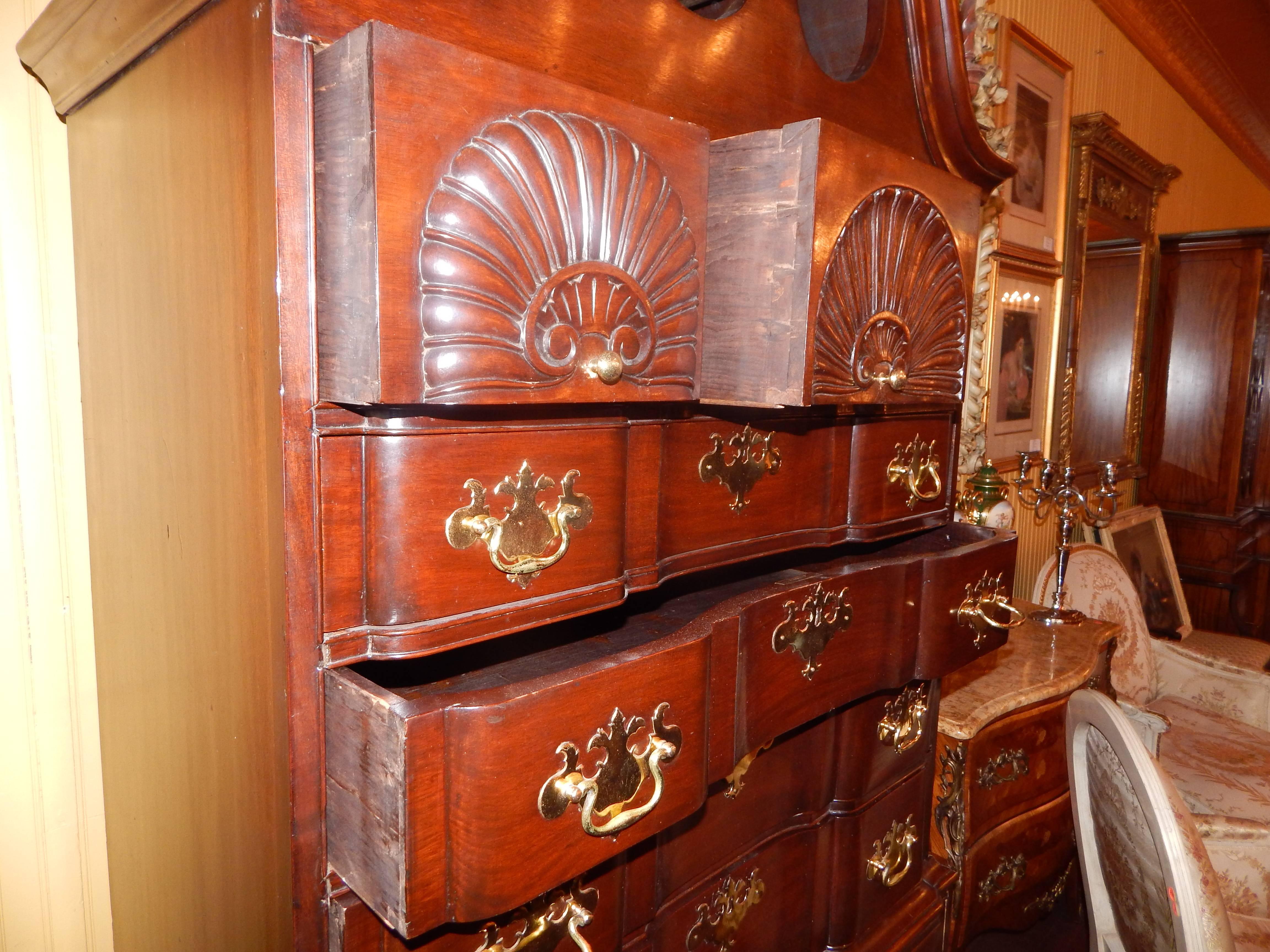  American Cenntenial Block Front Mahogany Chest on Chest 1