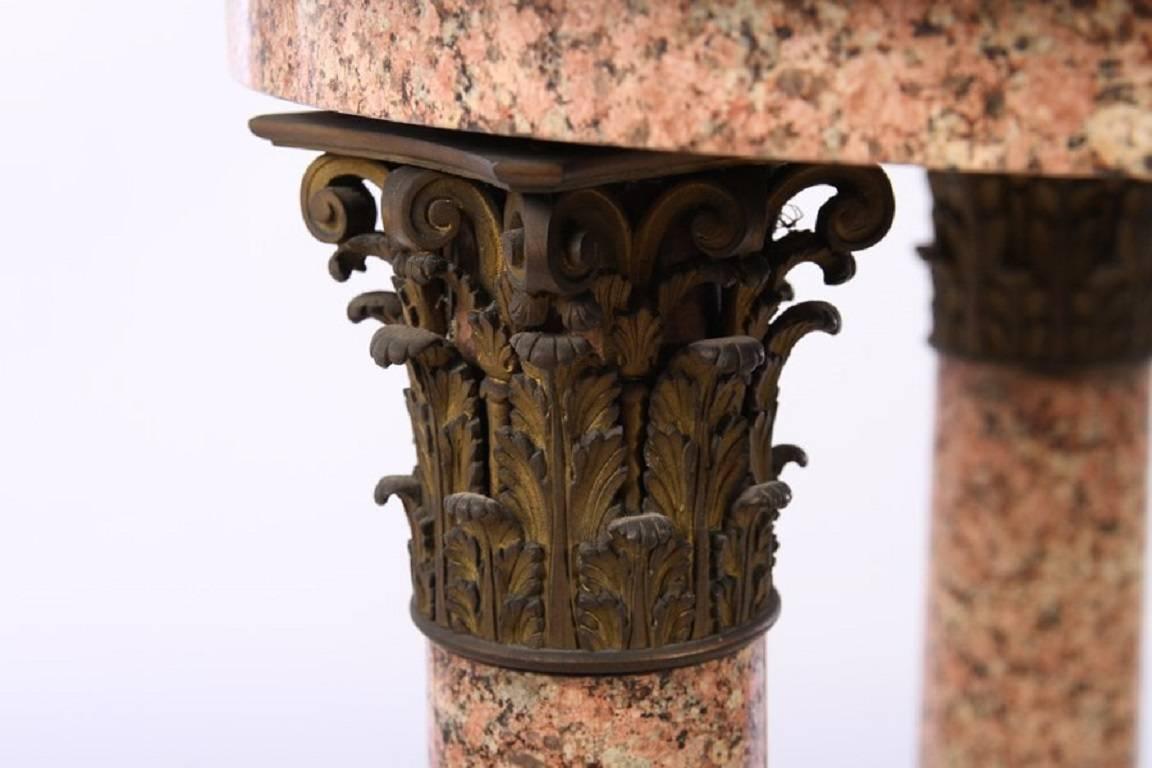 Empire Style Bronze & Granite Standing Font or Bird Bath 44