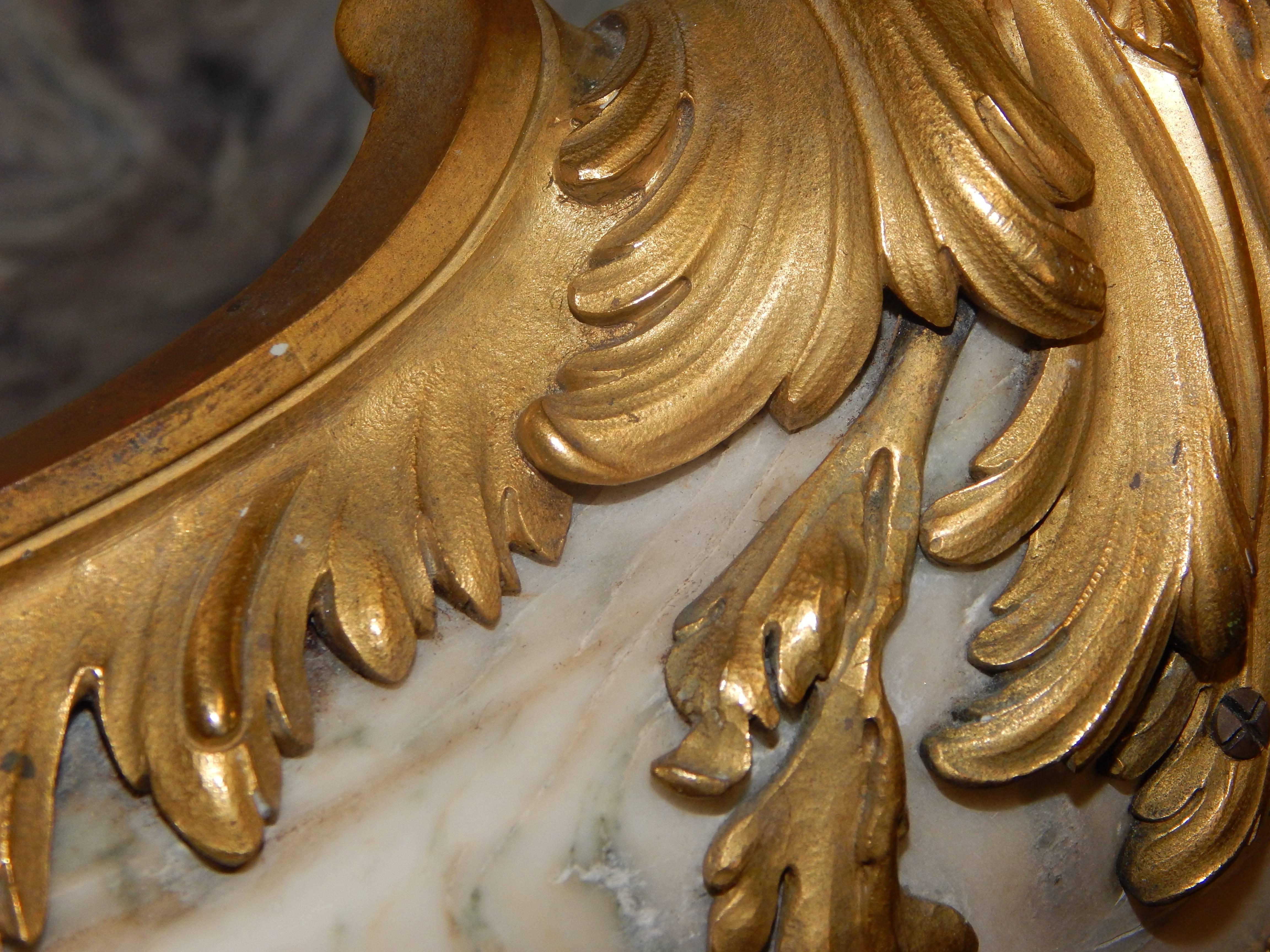 Exquisite Bronze Mounted Marble Centerpiece with Swans For Sale 2