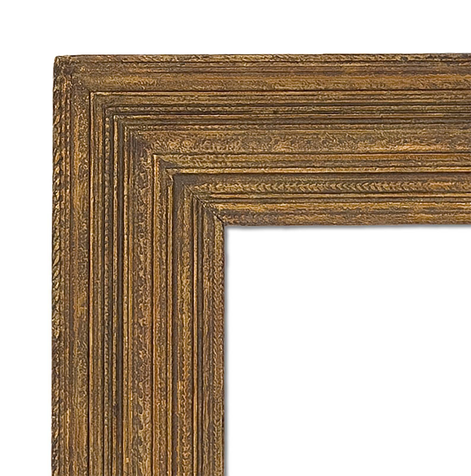 Early 20th century American style frame in the Stanford White design. Cast and gilded, 29