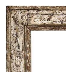 Spanish Style Silver Patterned Giltwood Mirror