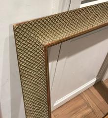 Miroir moderniste en tissu tressé panier