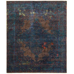 Tabriz Fashion Artwork Blue from Erased Heritage Carpet Collection by Jan Kath