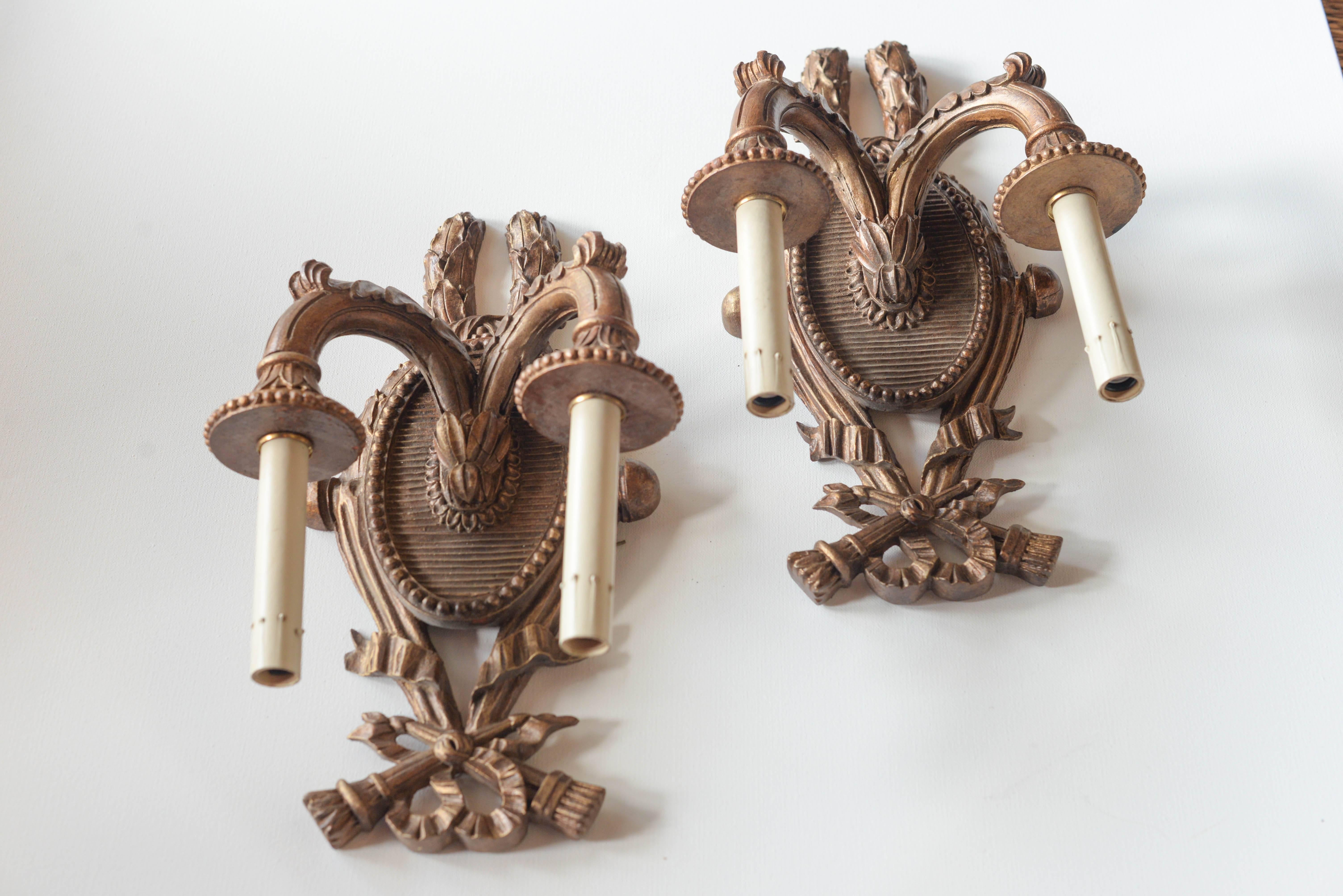 Pair of 19th Century French Two-Arm Sconces 1