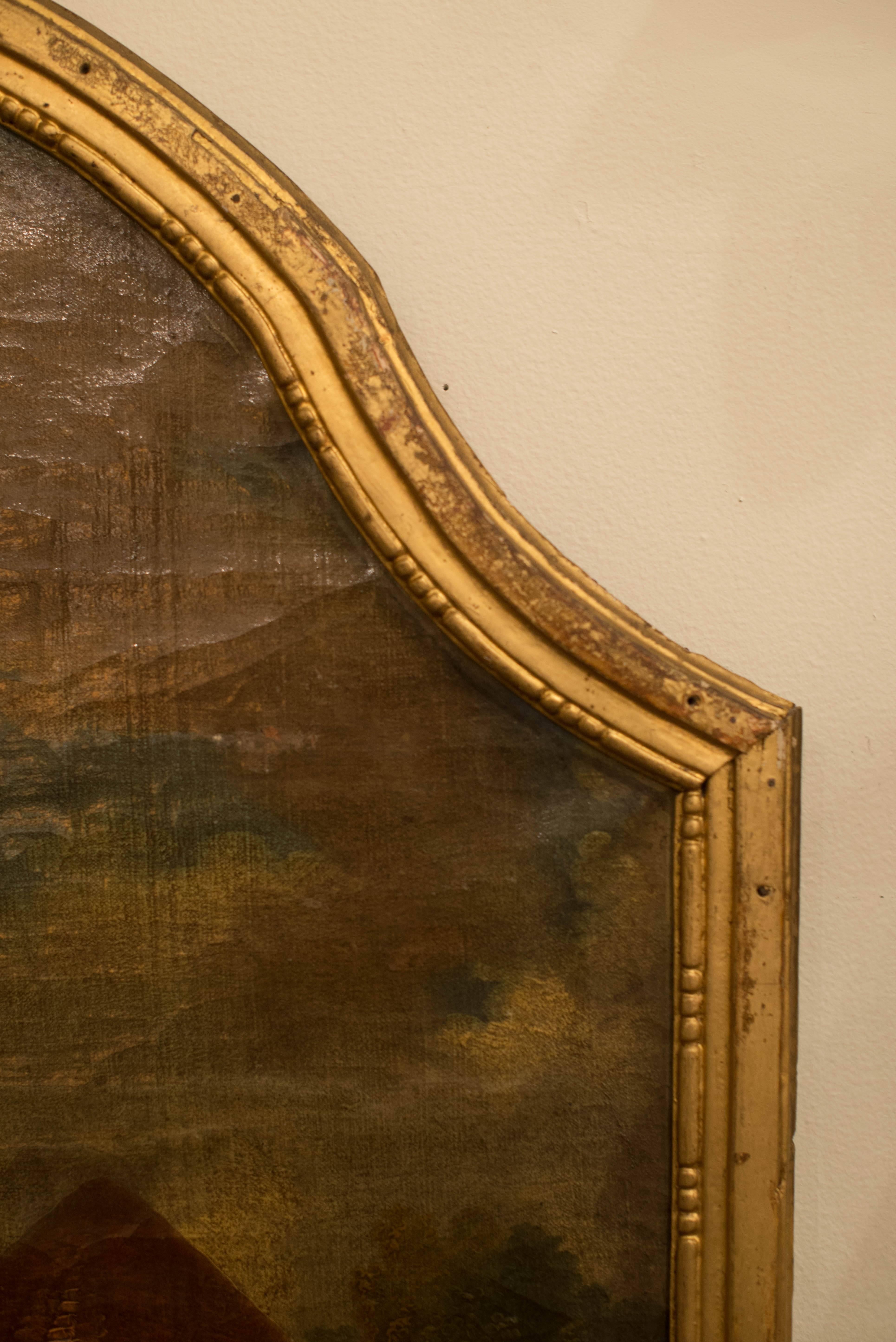 18th Century and Earlier 18th Century French Trumeau Mirror