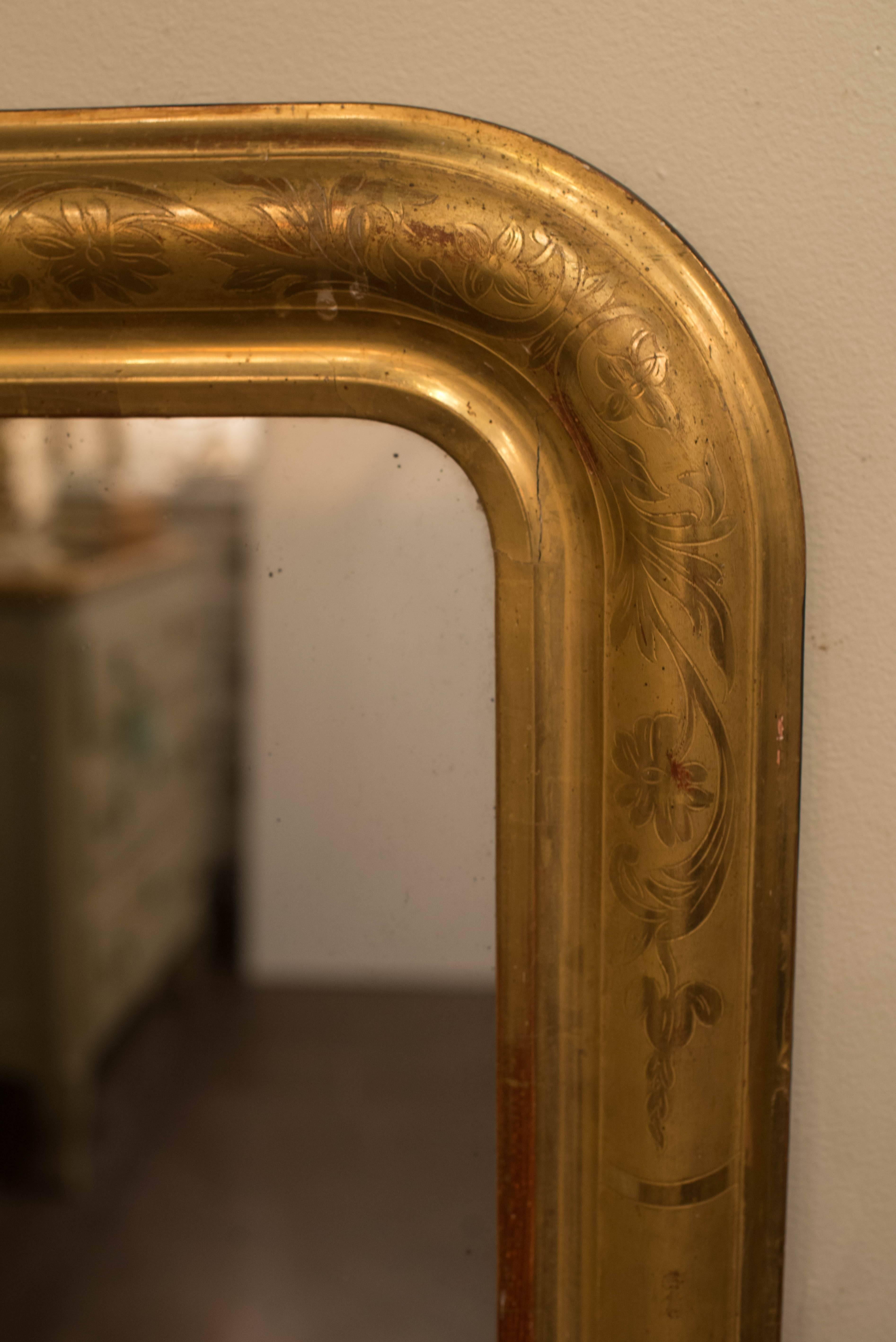 French Louis Philippe Giltwood Mirror