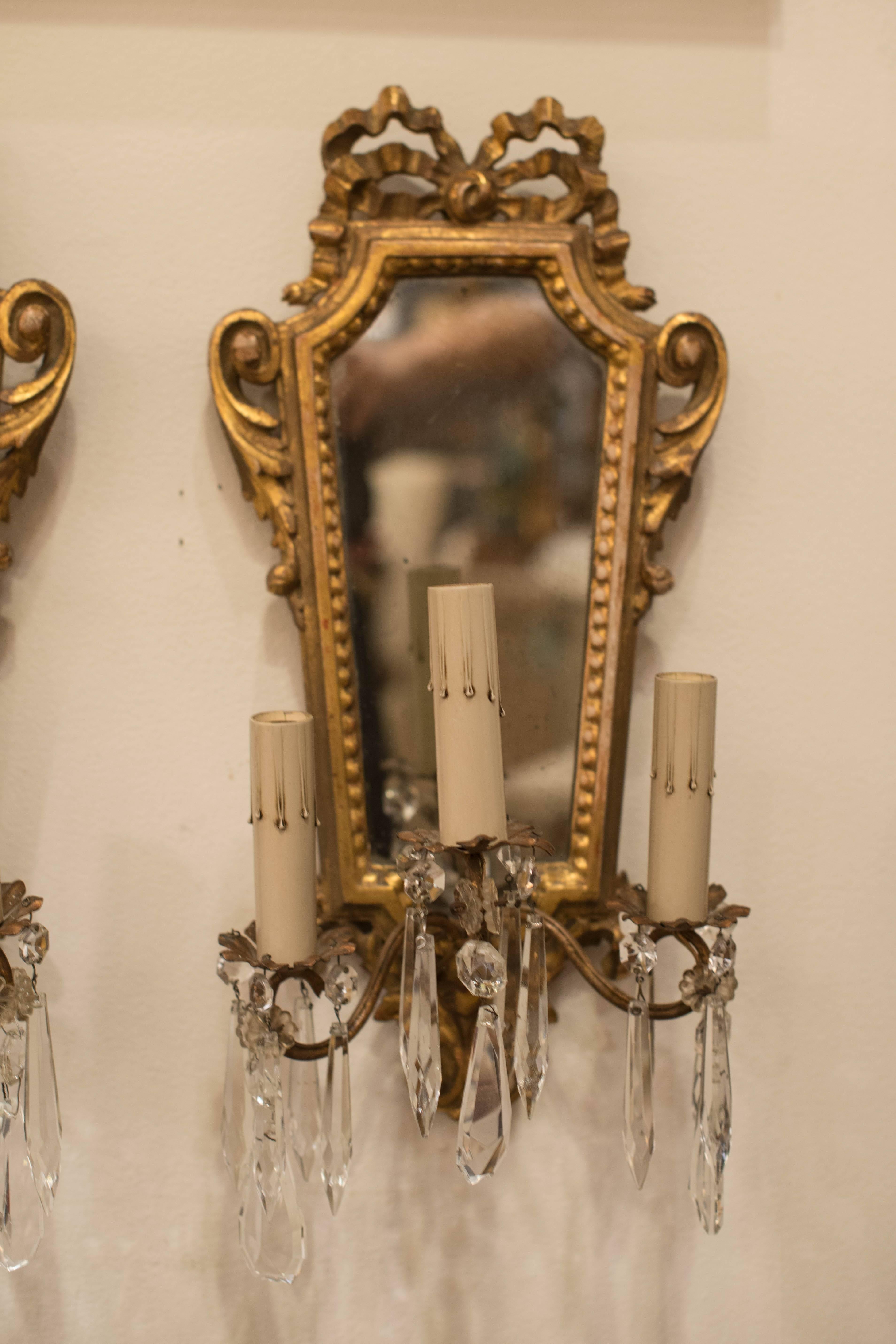 Pair of 19th Century Italian Sconces In Excellent Condition In Nashville, TN