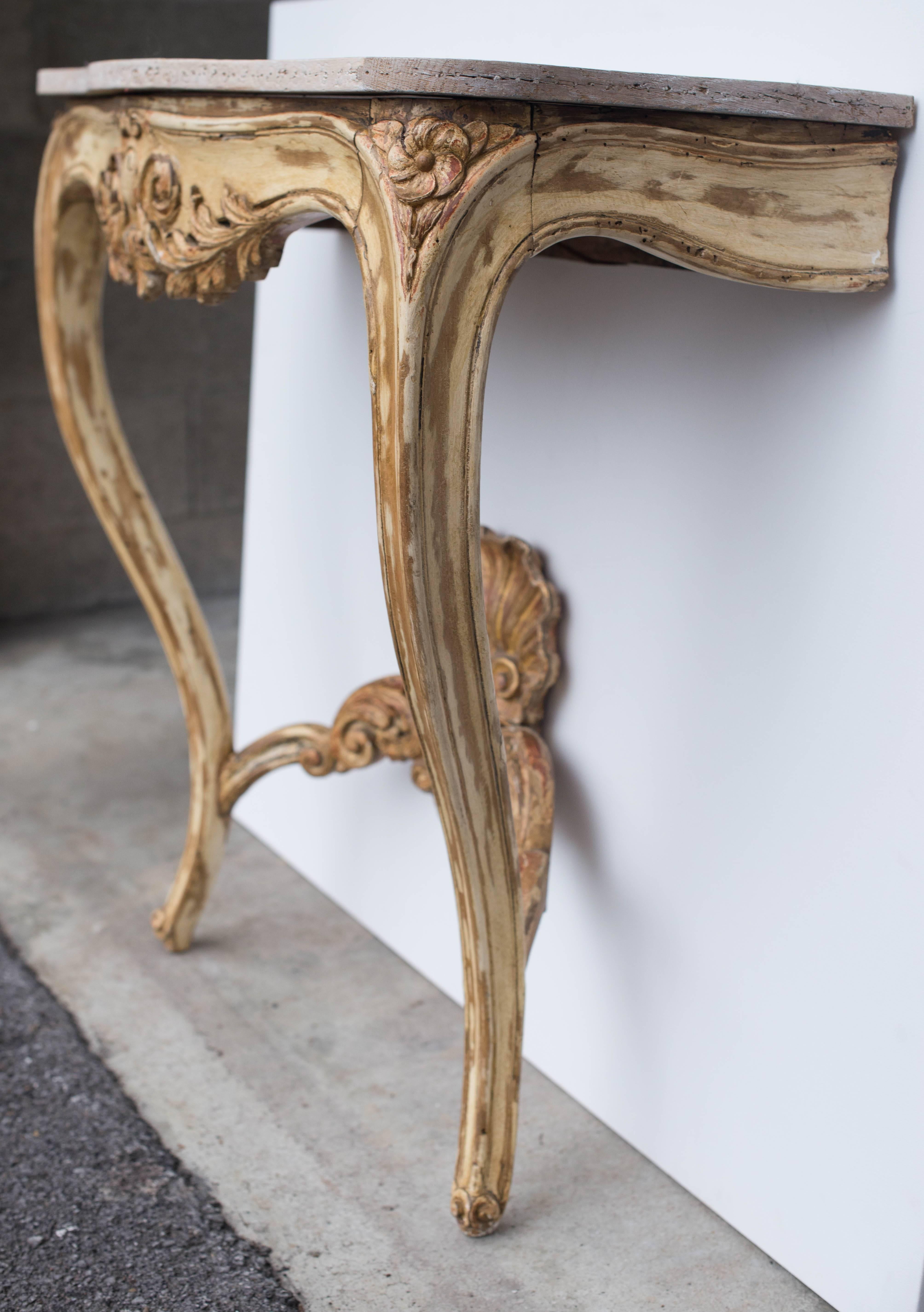 Giltwood 19th Century French Wall Console
