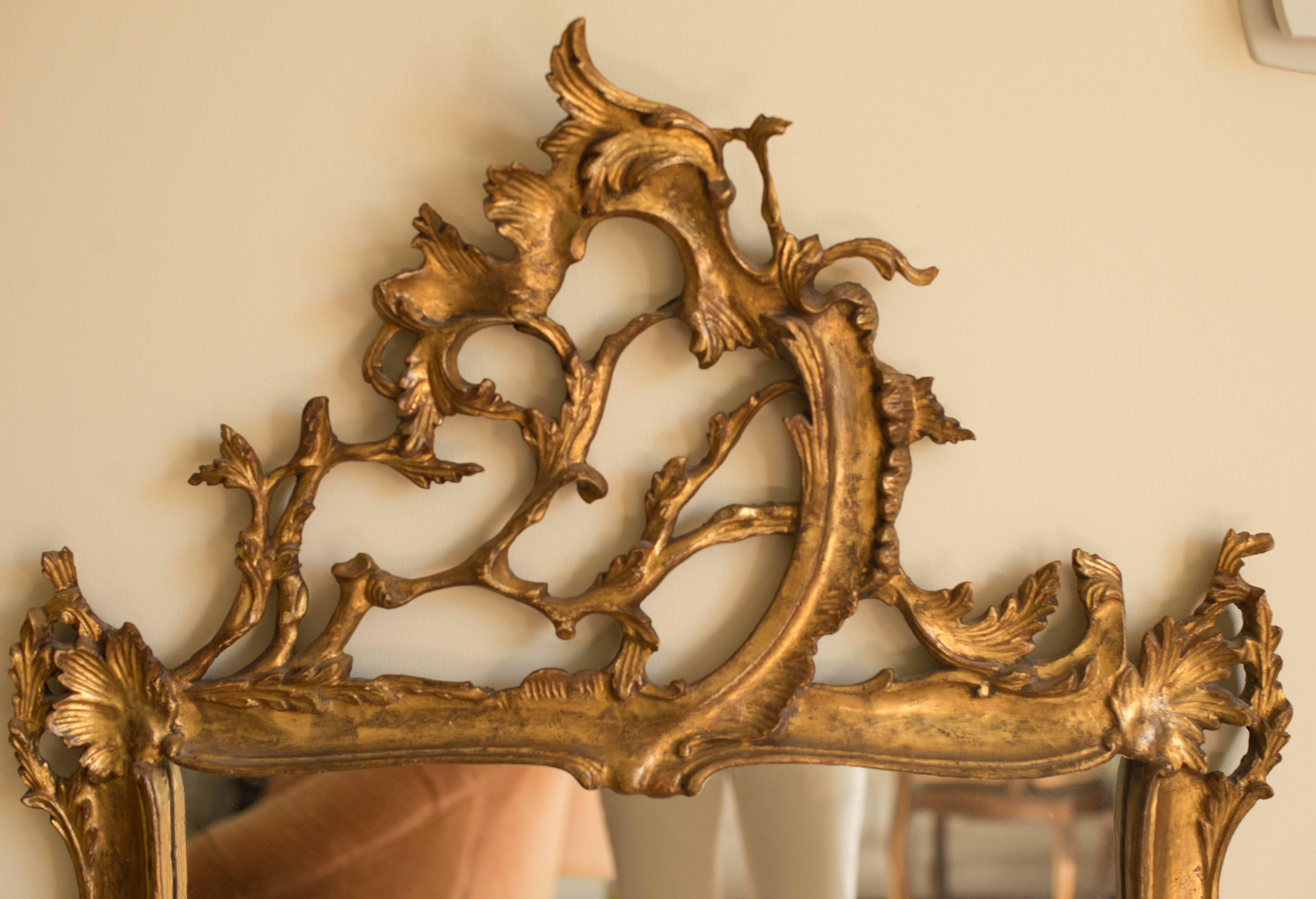 20th Century Italian Giltwood Mirror In Excellent Condition In Nashville, TN