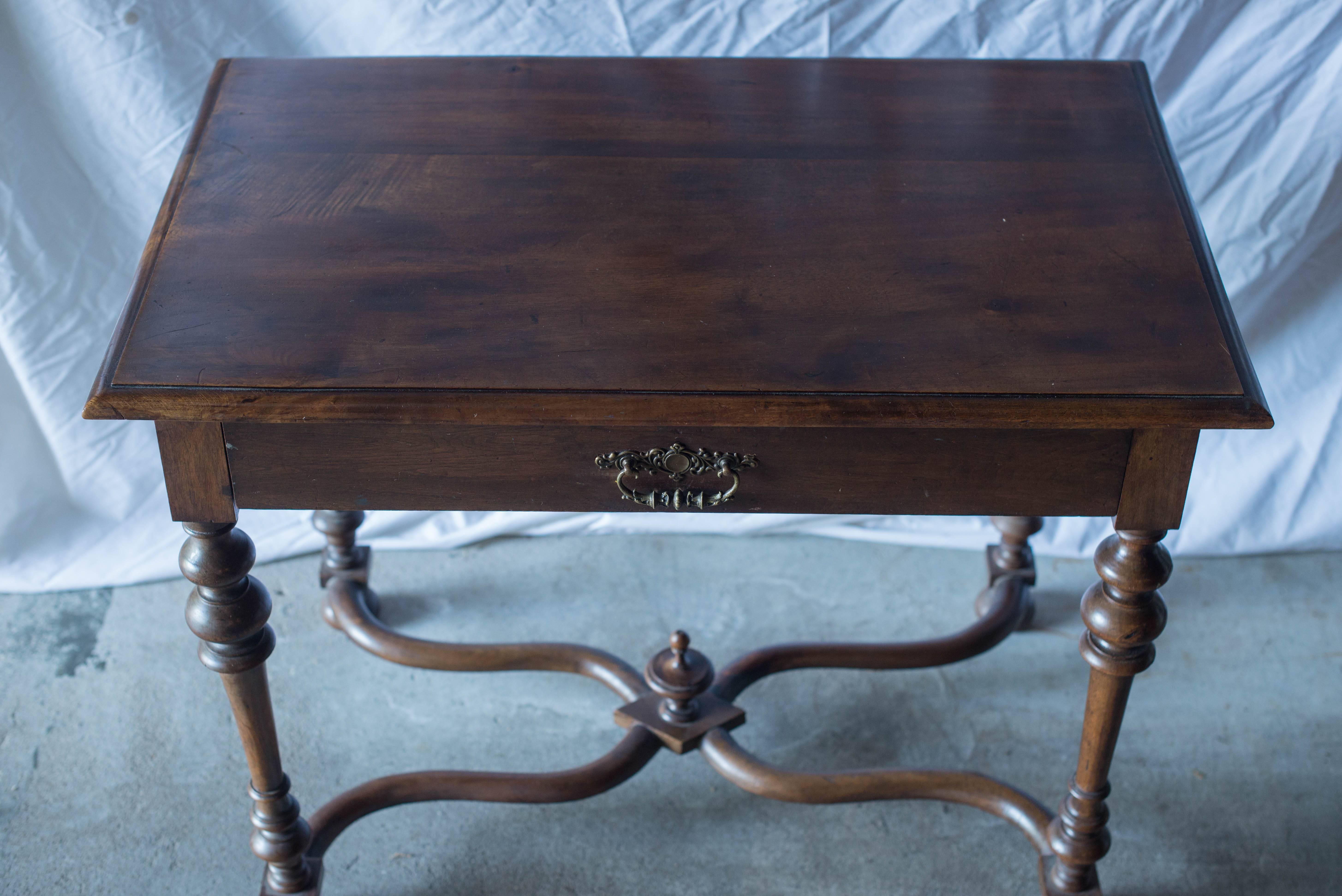 19th Century French Walnut Writing/Side Table 3