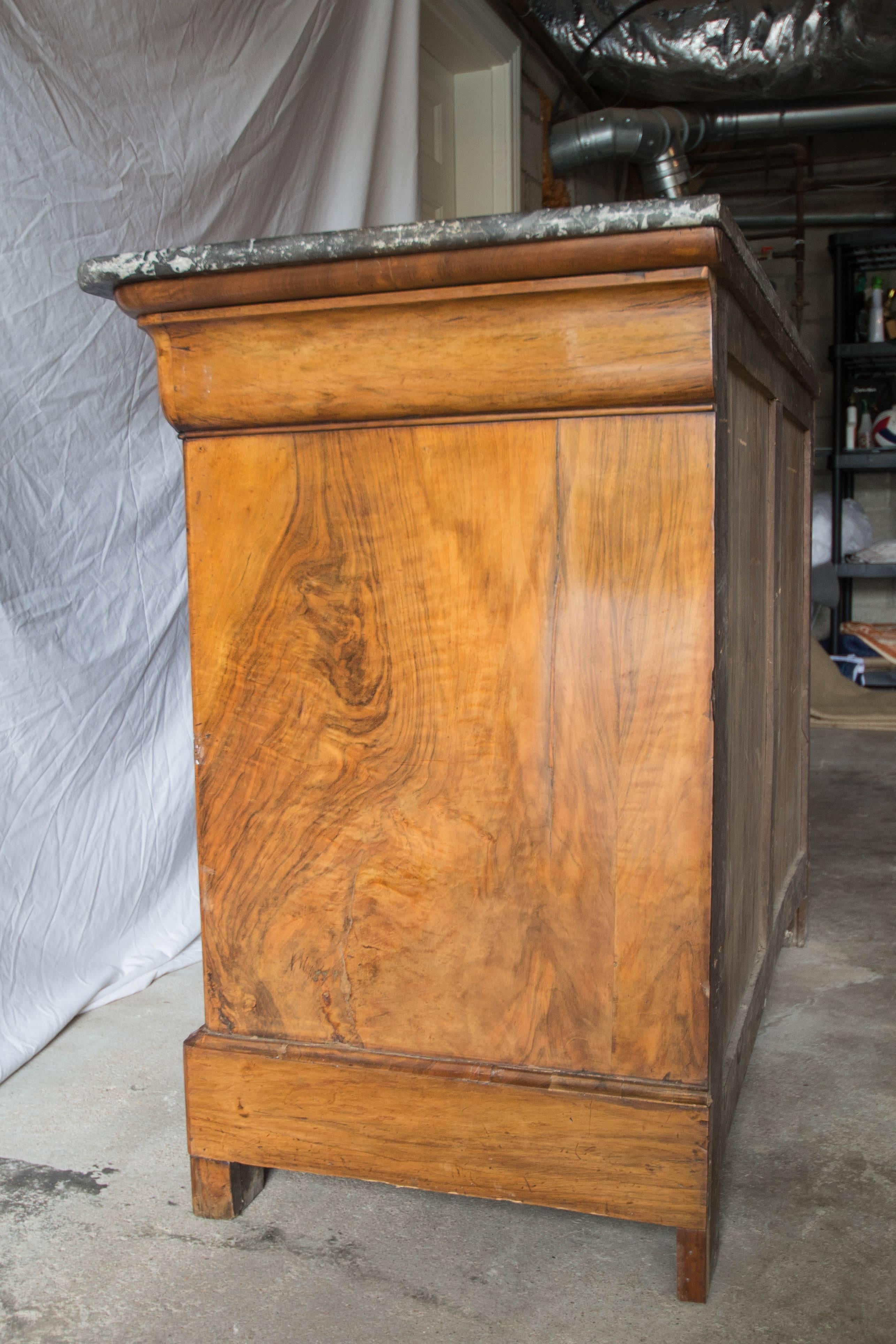 19th Century Louis Philippe Walnut Commode 2