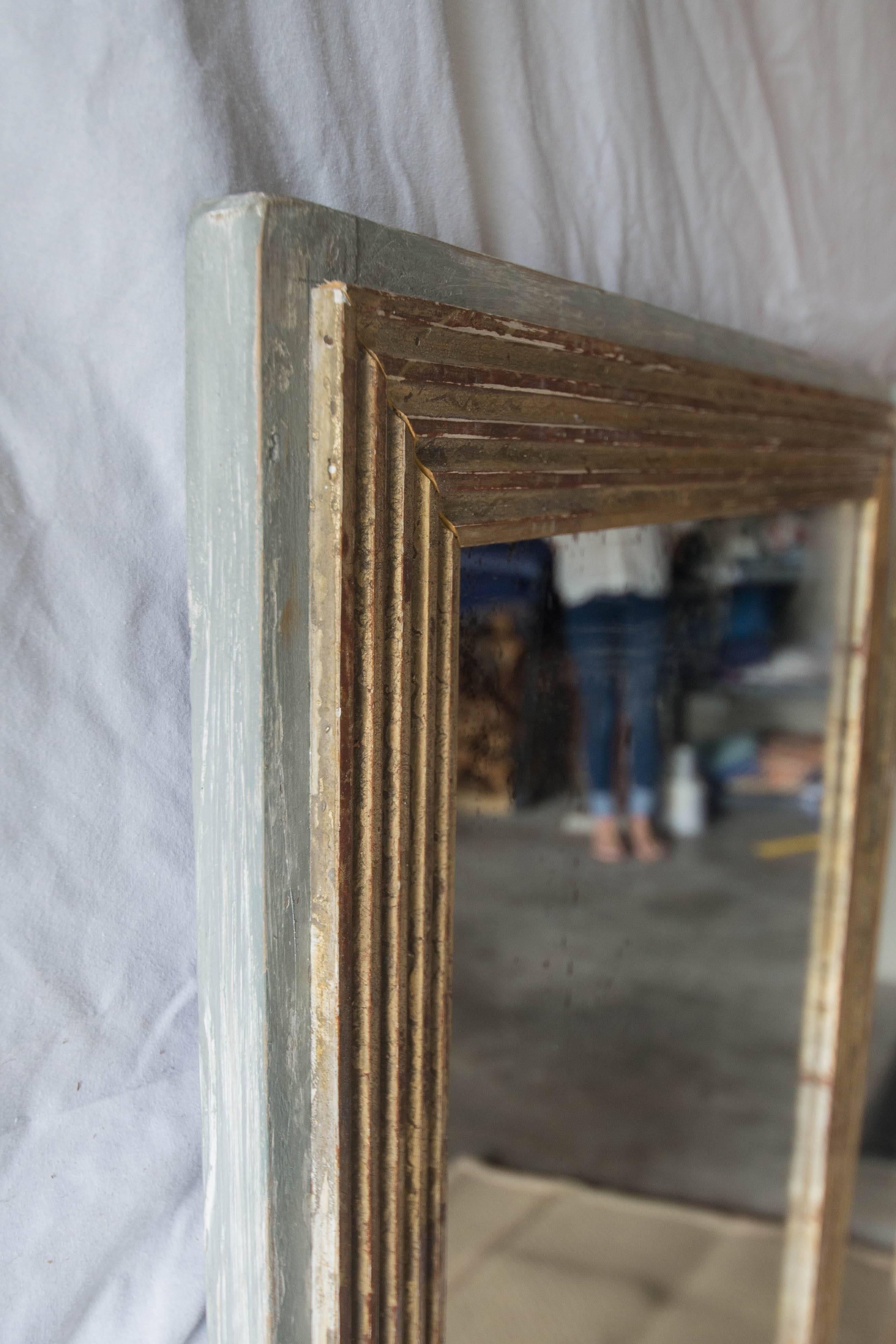 Pair of French Painted and Giltwood Mirrors In Excellent Condition In Nashville, TN