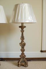 Pair of Early 19th Century Italian Candlestick Lamps