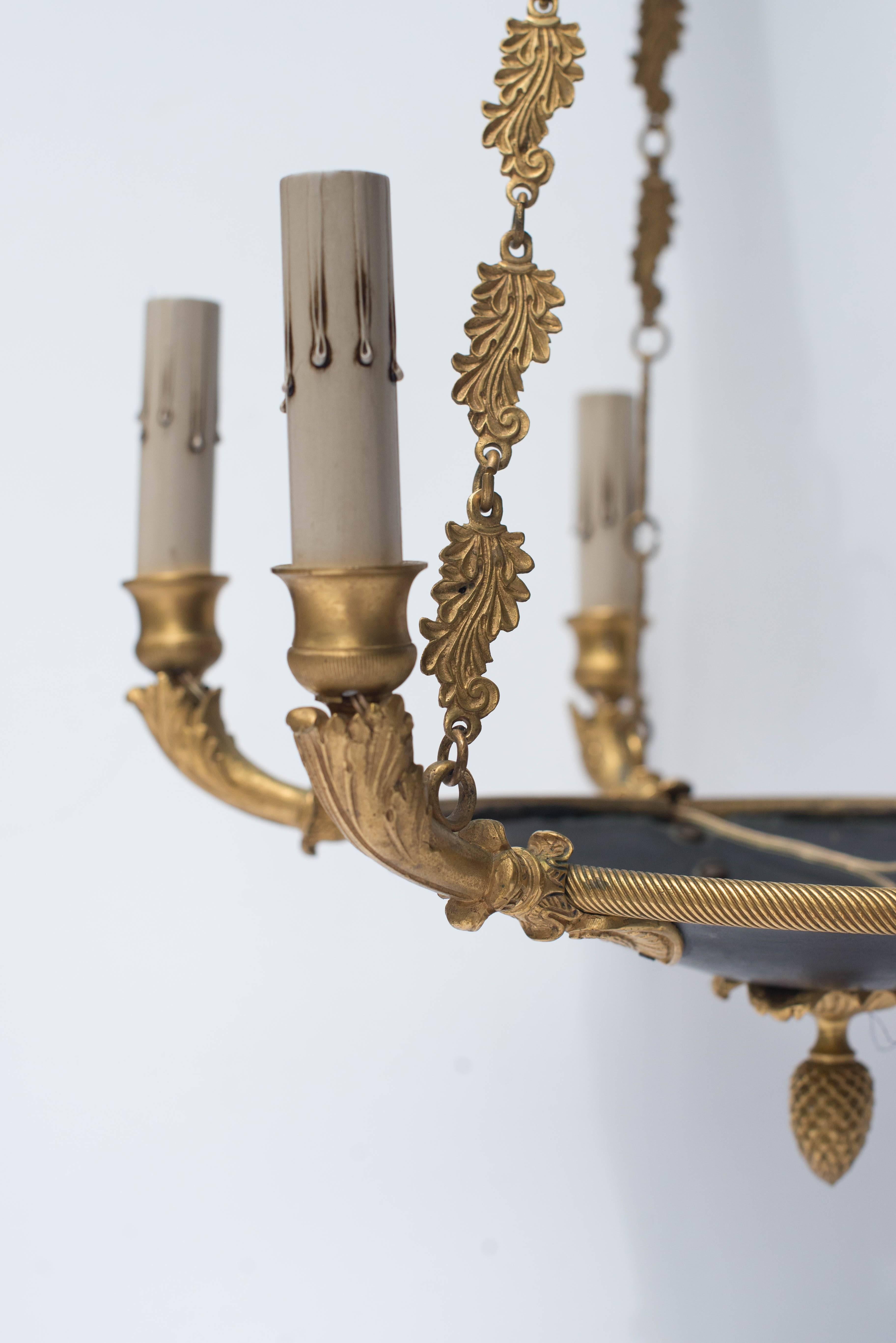 Early 20th Century French Empire Style Chandelier 3