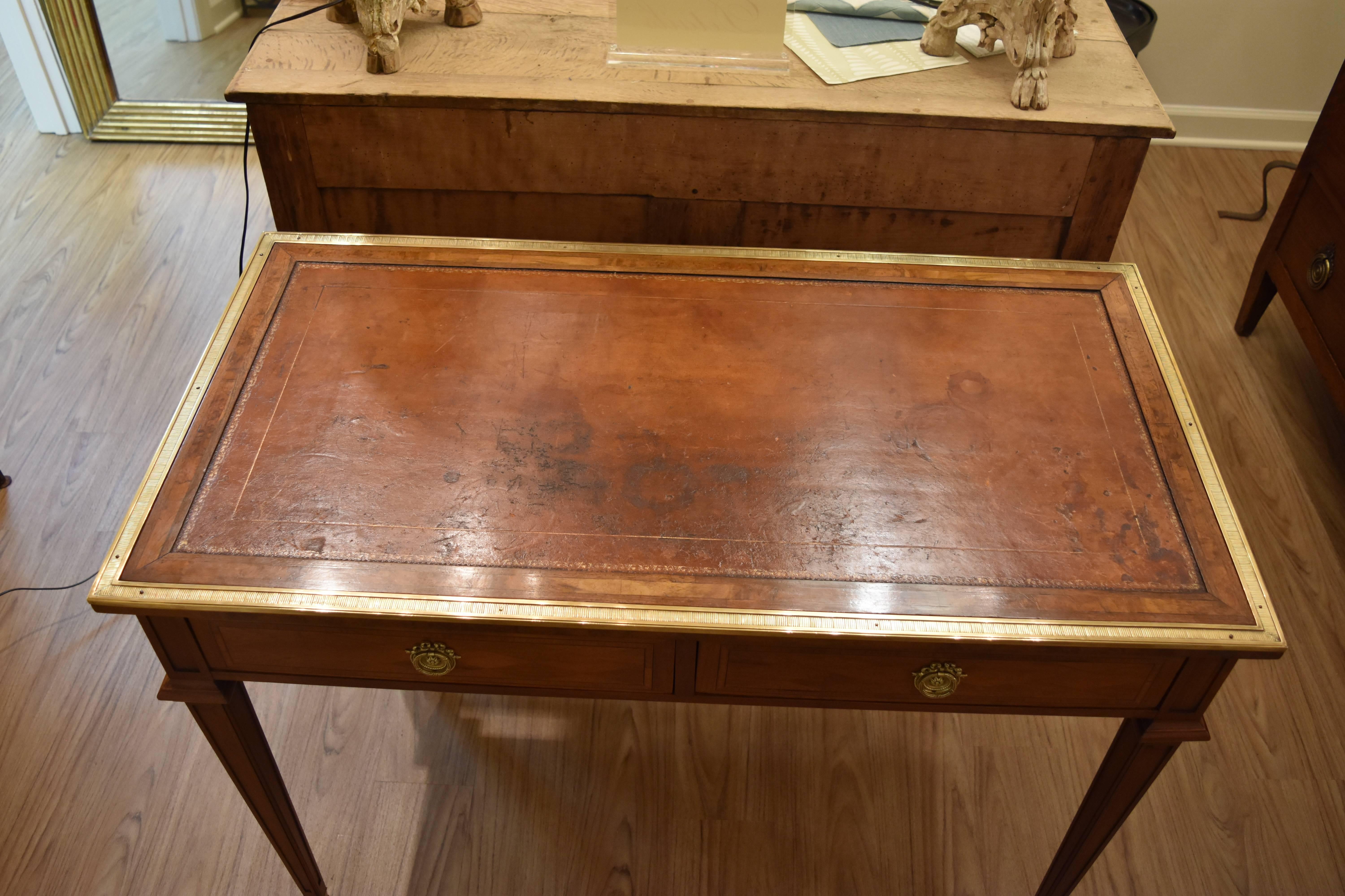 Louis XVI Style Bureau Plat or Writing Desk In Good Condition In Nashville, TN