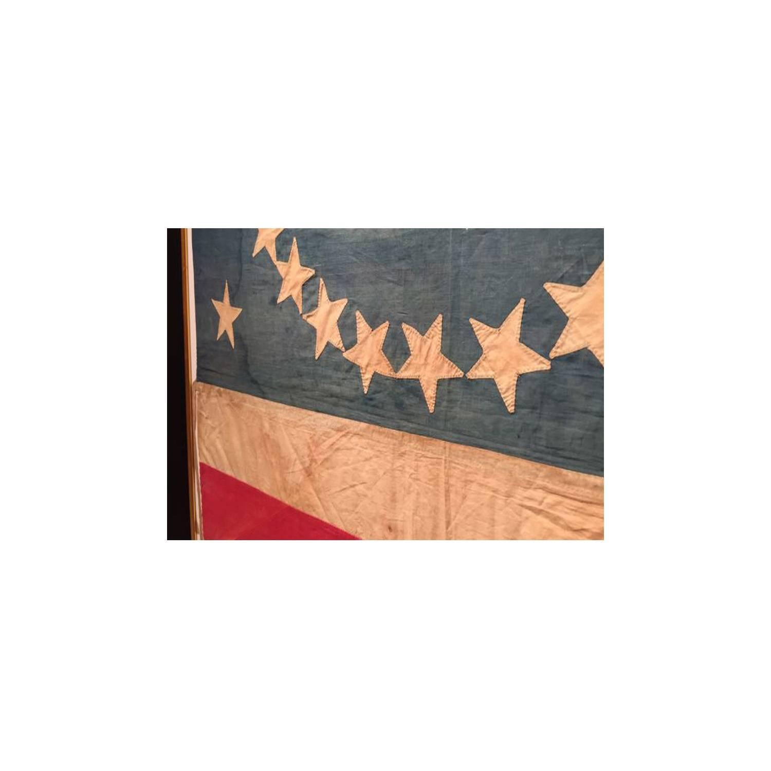 American Classical Antique Hand Sewn 31 Star Flag, Rare For Sale