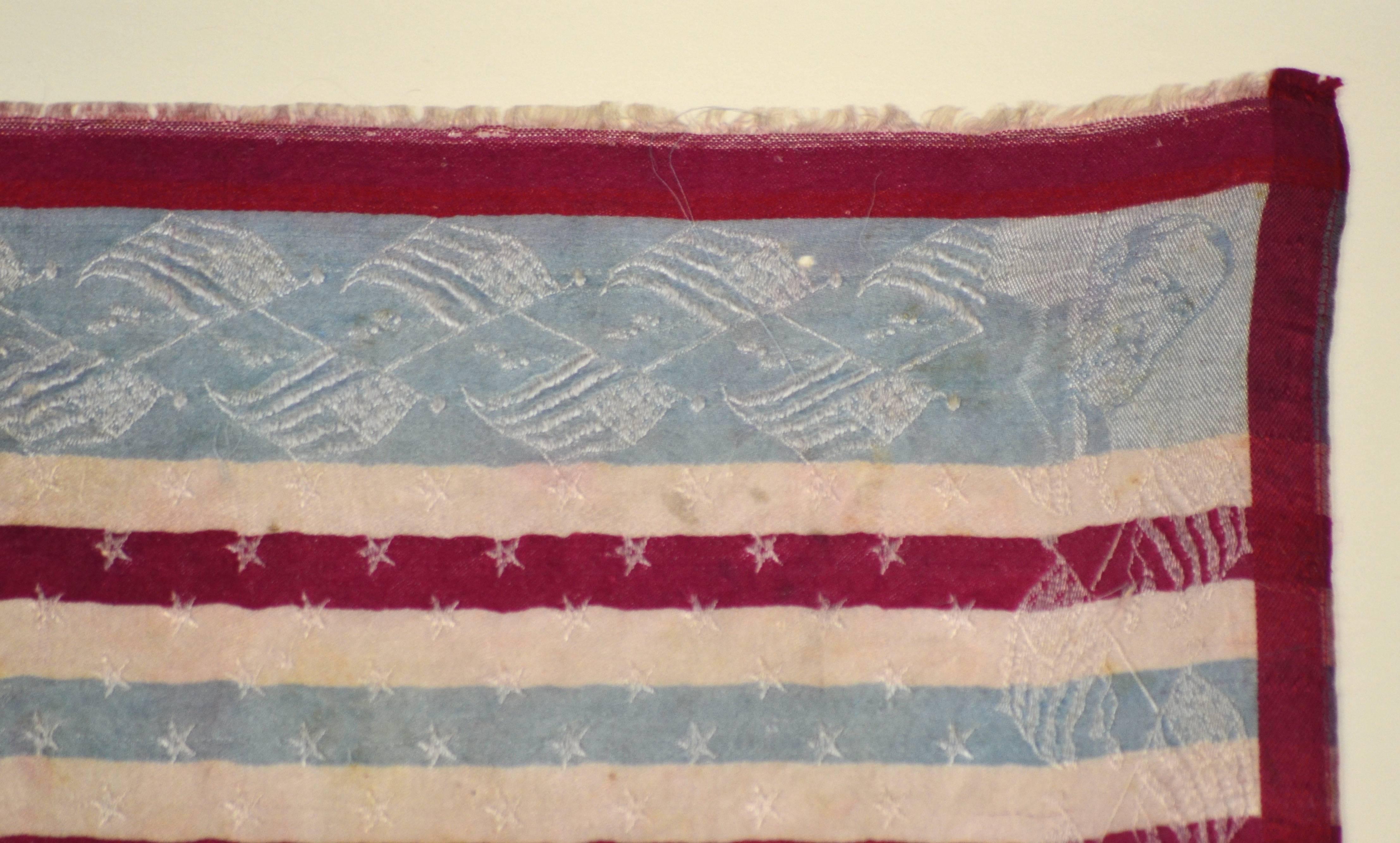 American Classical 1889 Presidential Campaign Textile For Sale