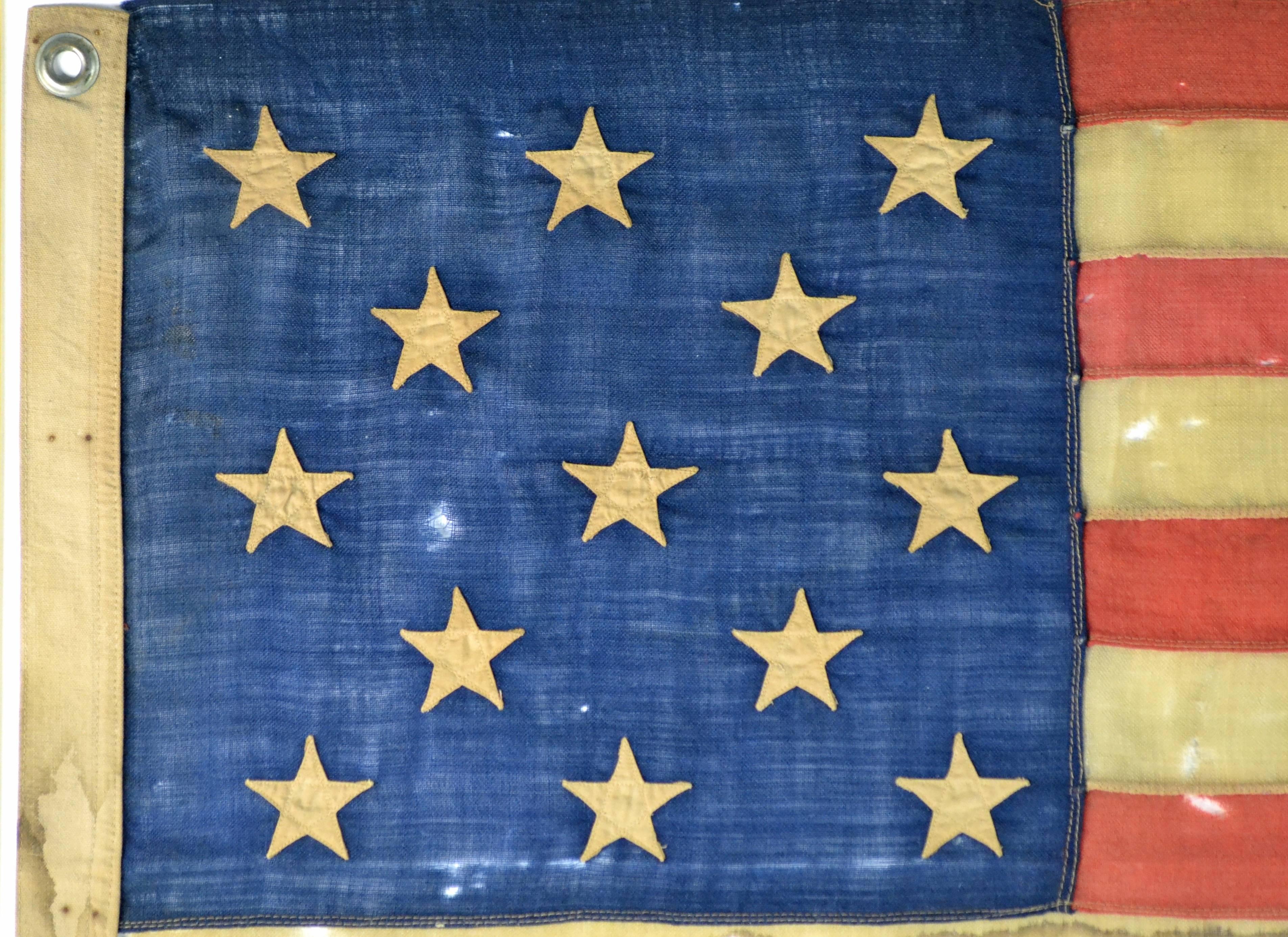 American Colonial 13 Star Flag, Antique