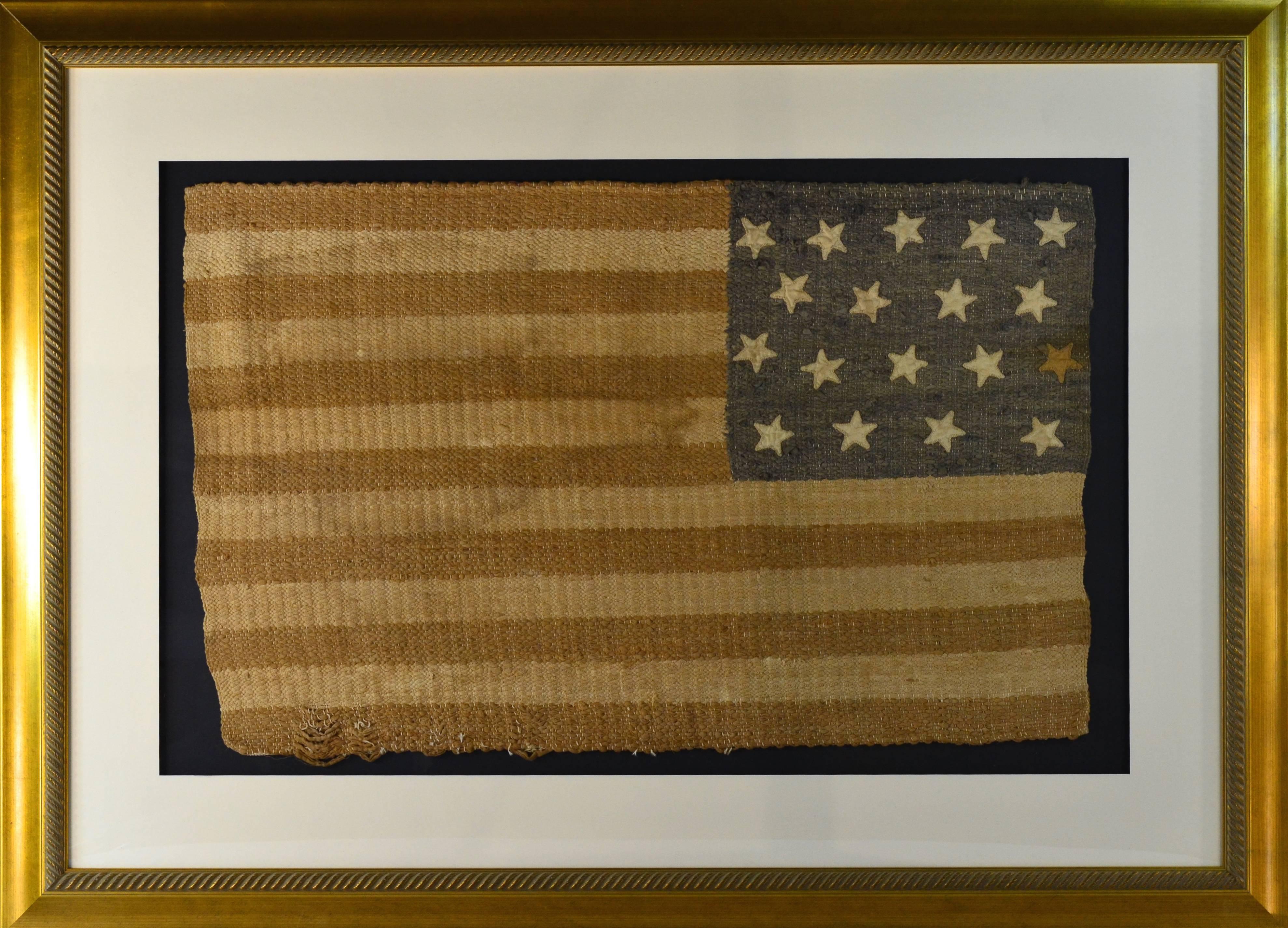 American 18 Star Flag, Civil War Era For Sale