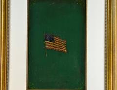 Stage Coach Door Panel with Flag Found in Texas