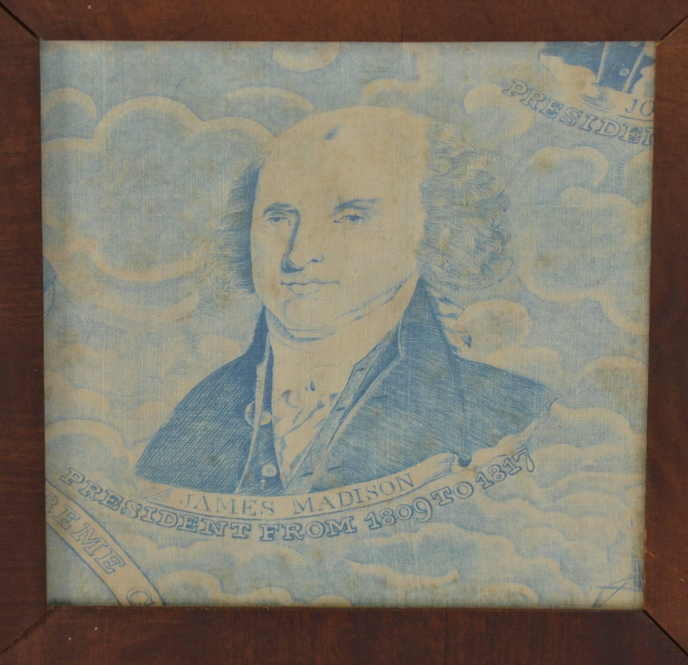 American patriotic toile / copperplate-printed fragment
#407
American patriotic toile / copperplate-printed fragment, bust-portrait, depicting 