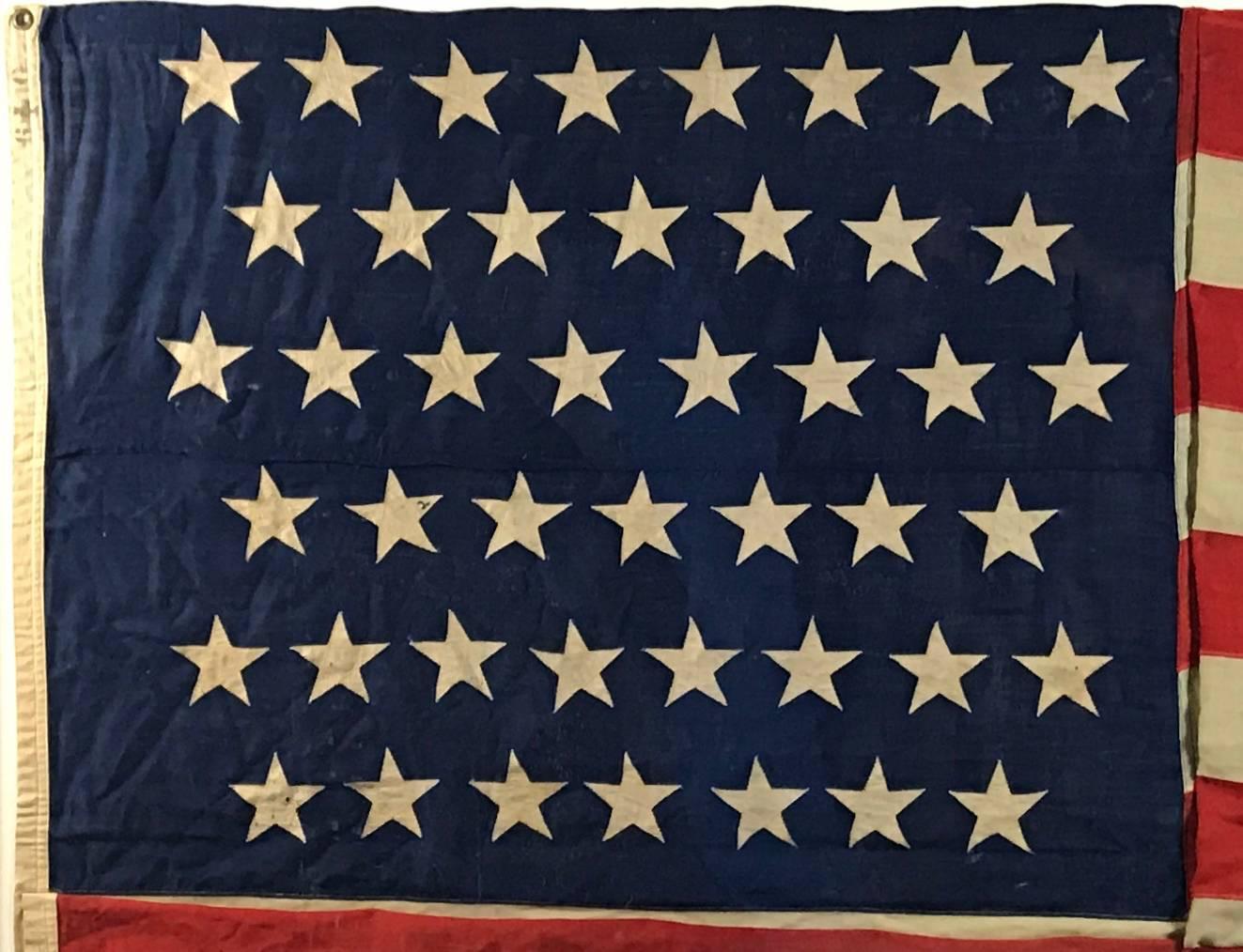 American Classical 45 Star Flag Framed, circa 1896