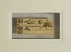Republic of Texas $10 Note, Antique circa 1837
