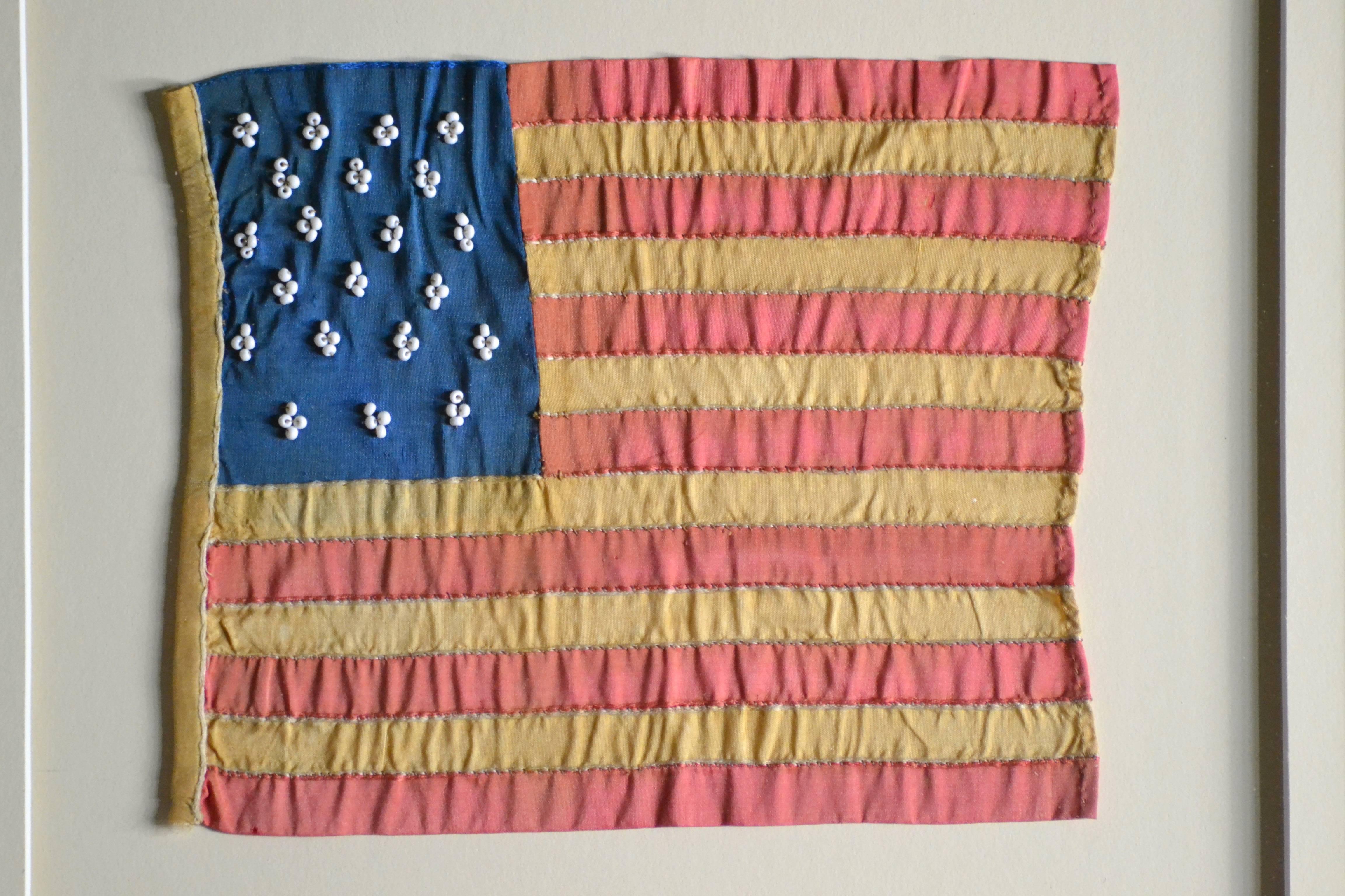 American Antique 21 Star Flag Hand Sewn, Handmade,  For Sale