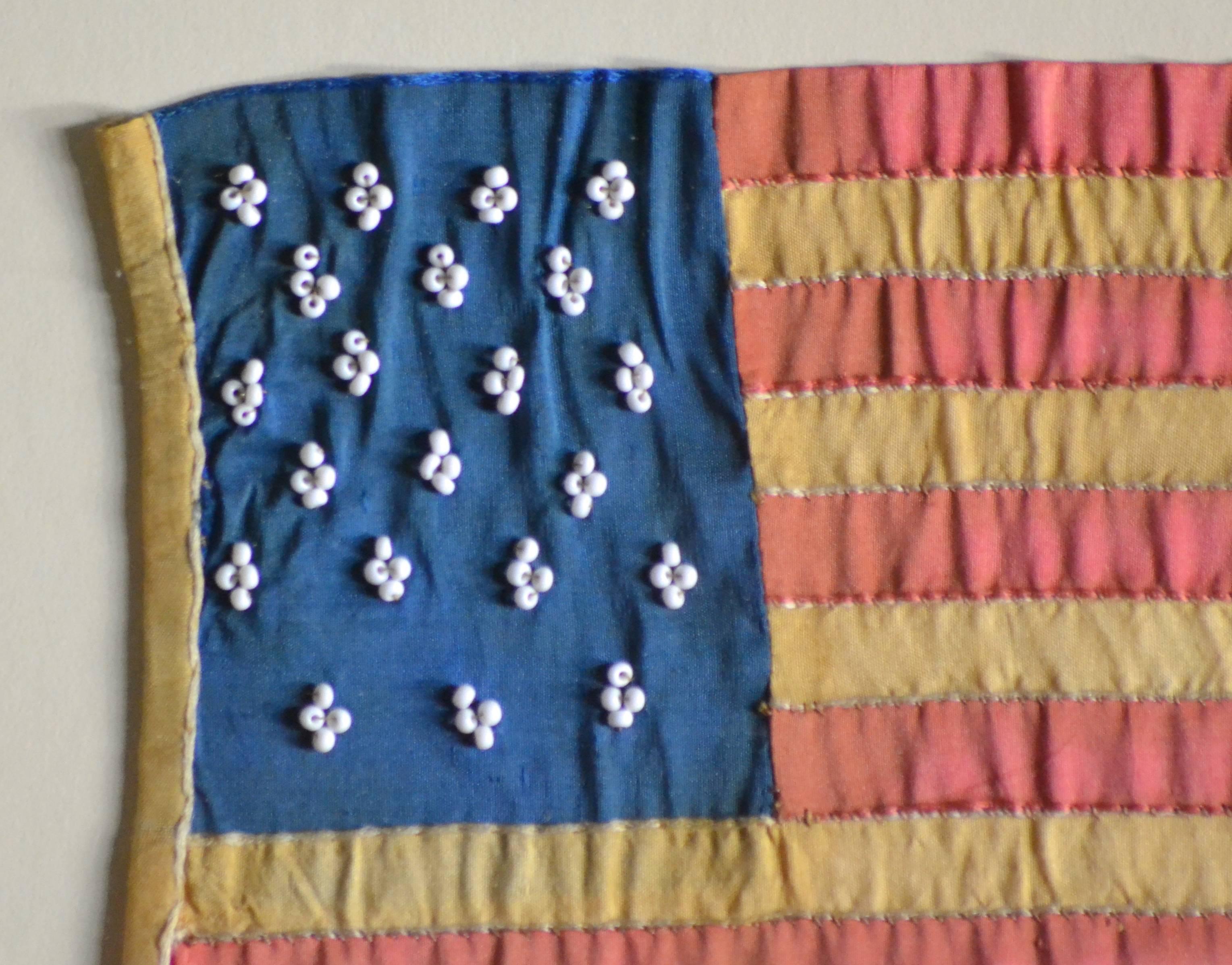 Hand-Crafted Antique 21 Star Flag Hand Sewn, Handmade,  For Sale