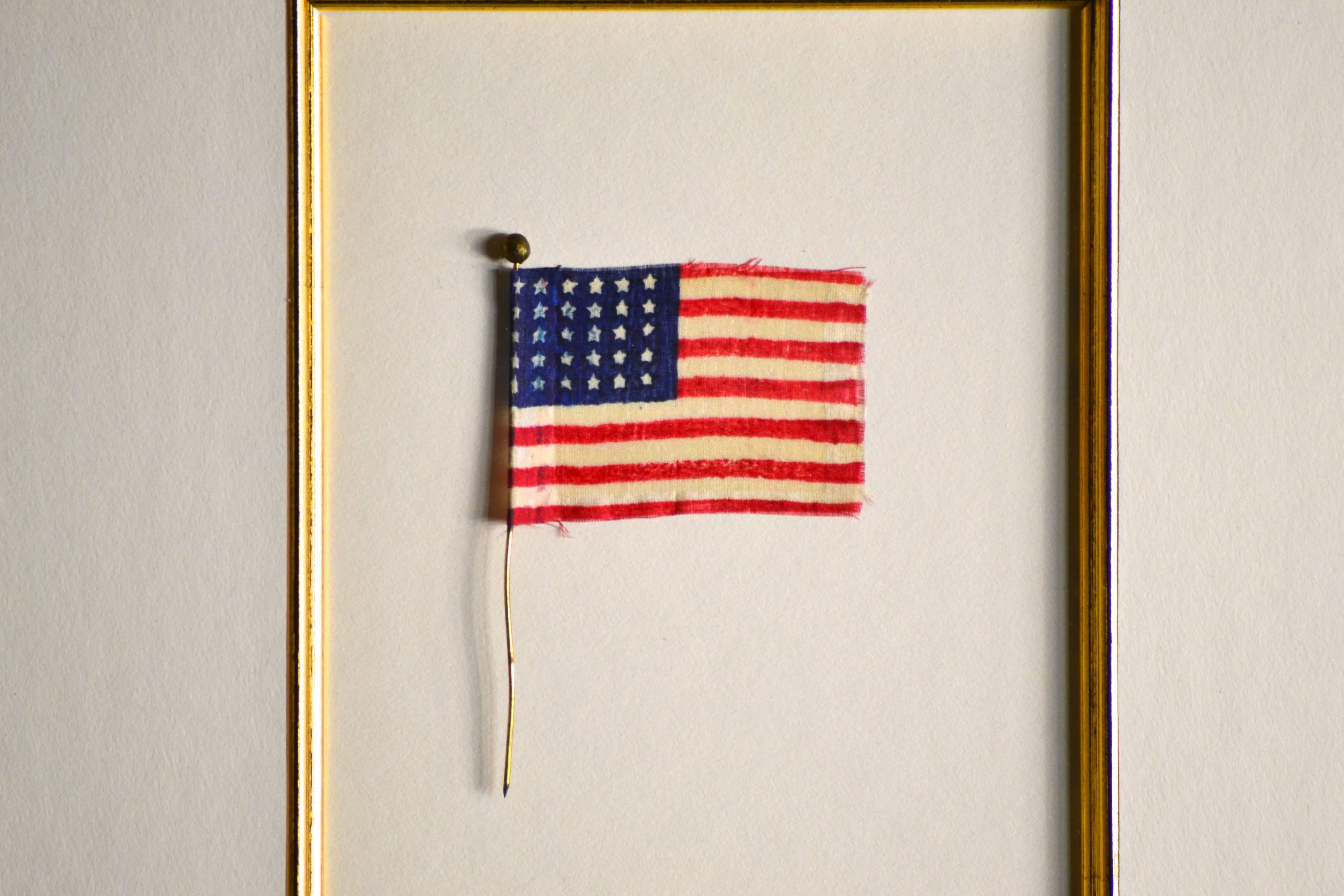 American Classical 30 Star Flag, Rare Antique, circa 1848 For Sale