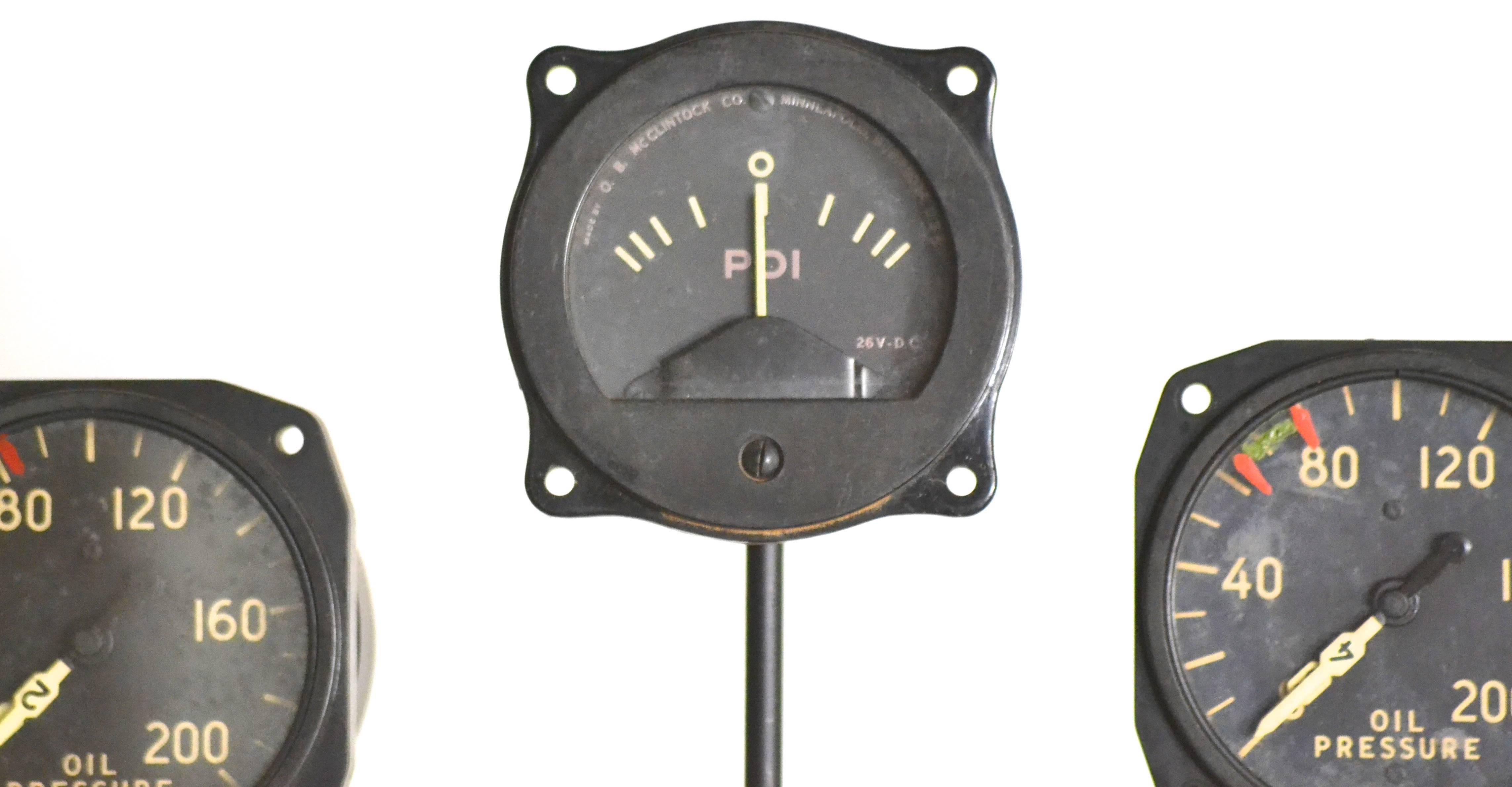 Authentic 74 year old WWII 
B-17 flying fortress & B24 liberators 
Cockpit instrument panel gauges

These gauges are from B-17 & B-24 WWII heavy bombers that were flown & used during WWII. 
Brave Americans flew the planes in many combat
