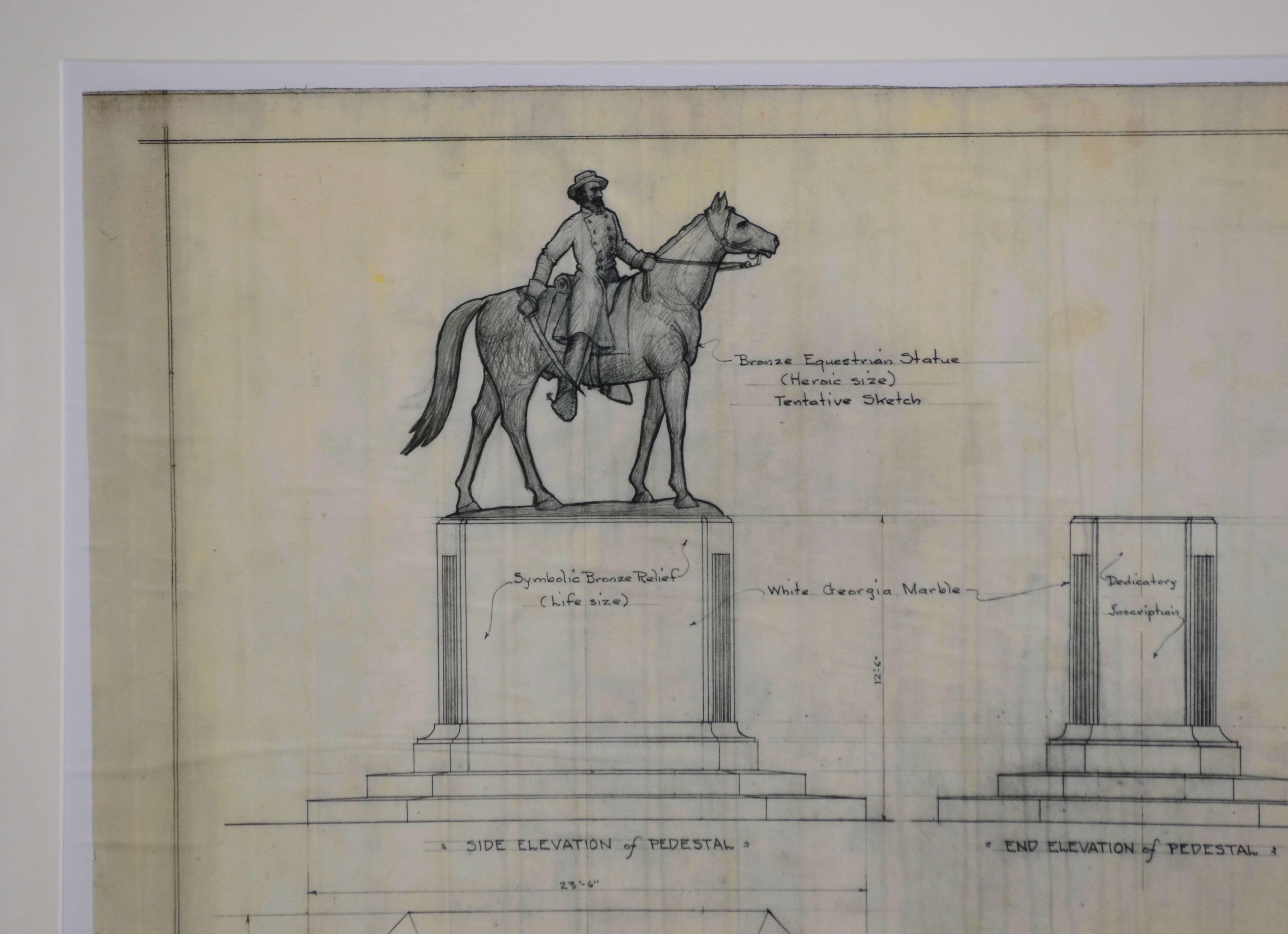 Other Blueprint for Civil War Monument, Alabama For Sale