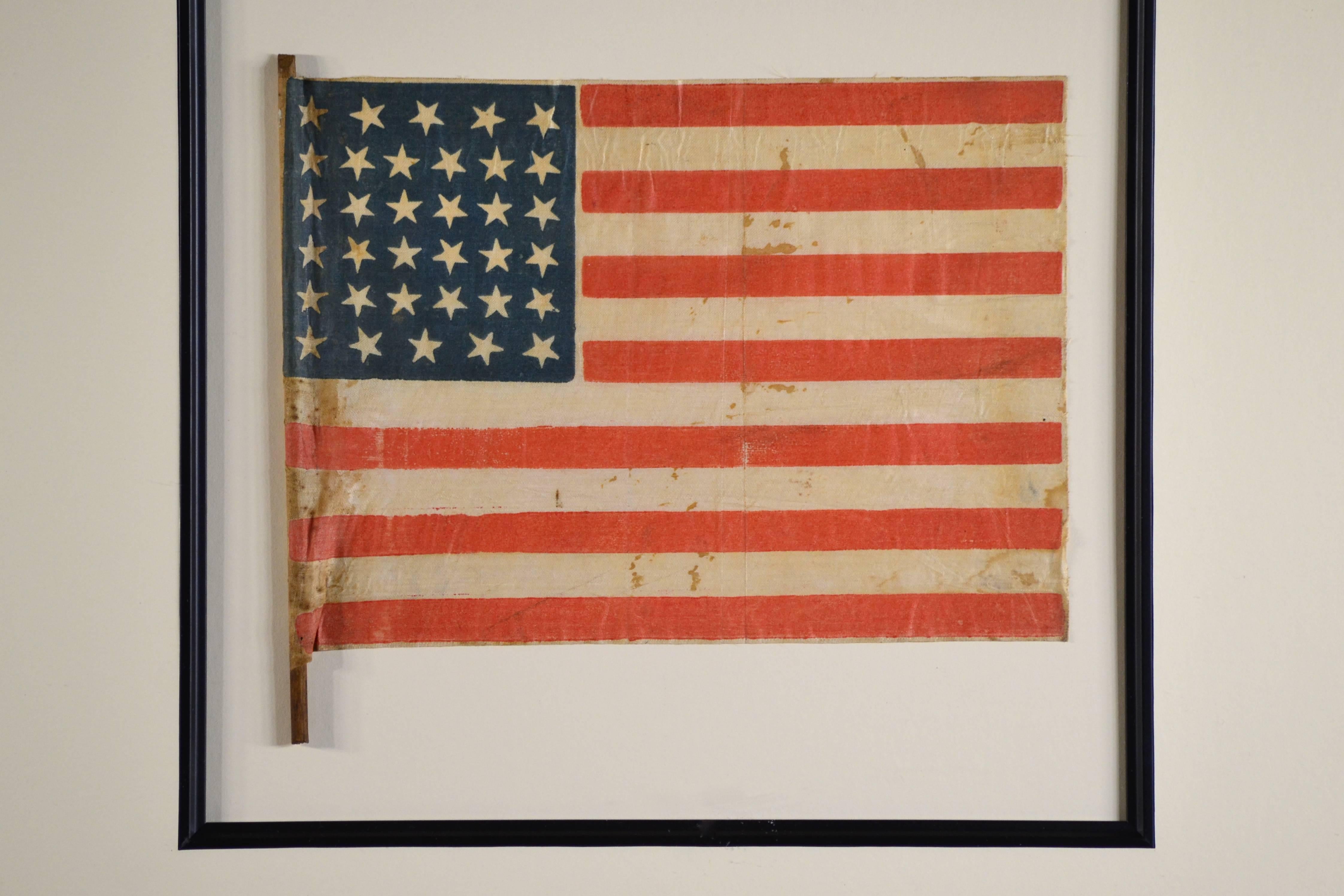 American Classical Authentic Antique 34 Star Flag, Civil War, circa 1861 For Sale