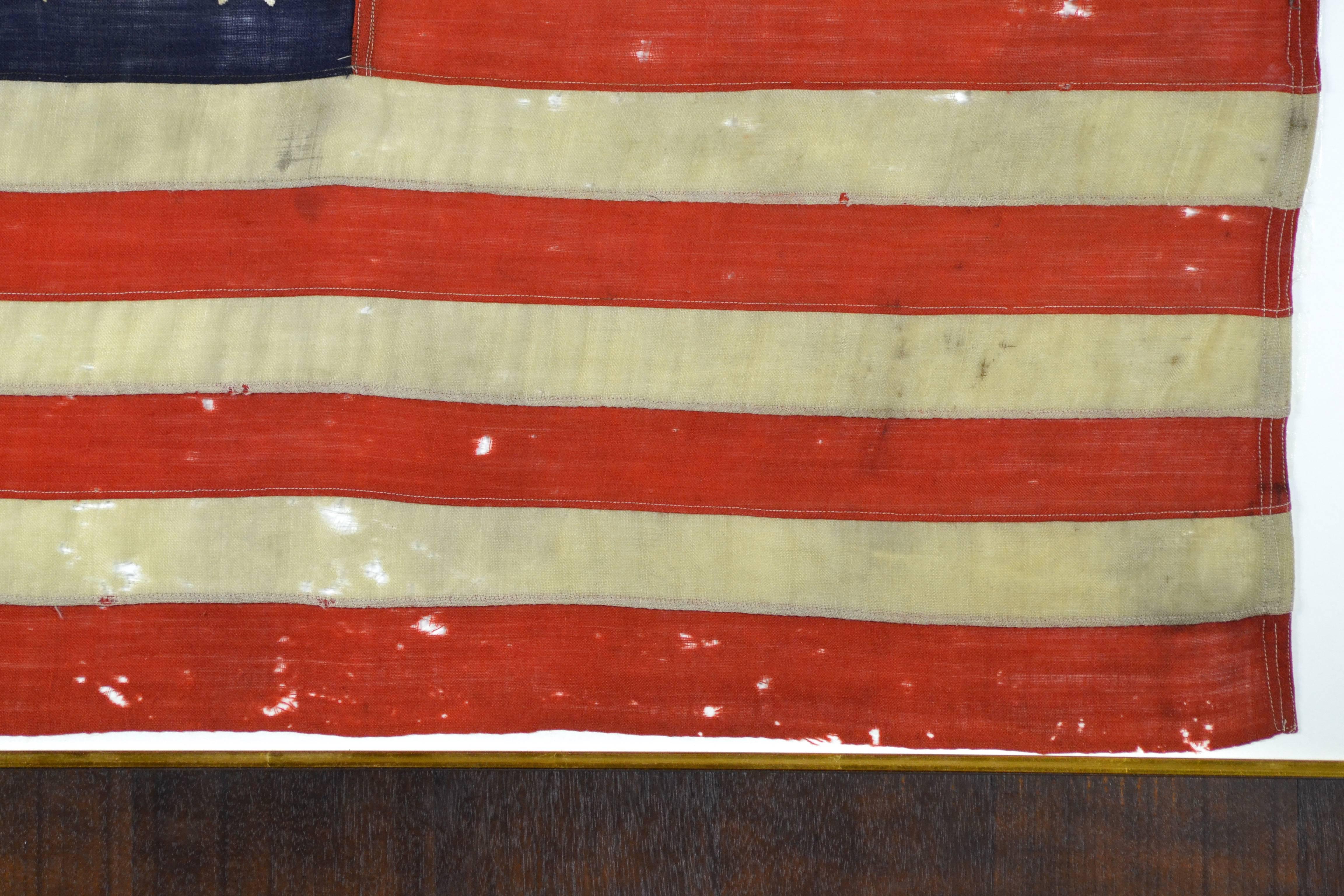 Beautiful 13 Star American Flag In Fair Condition For Sale In Acworth, GA
