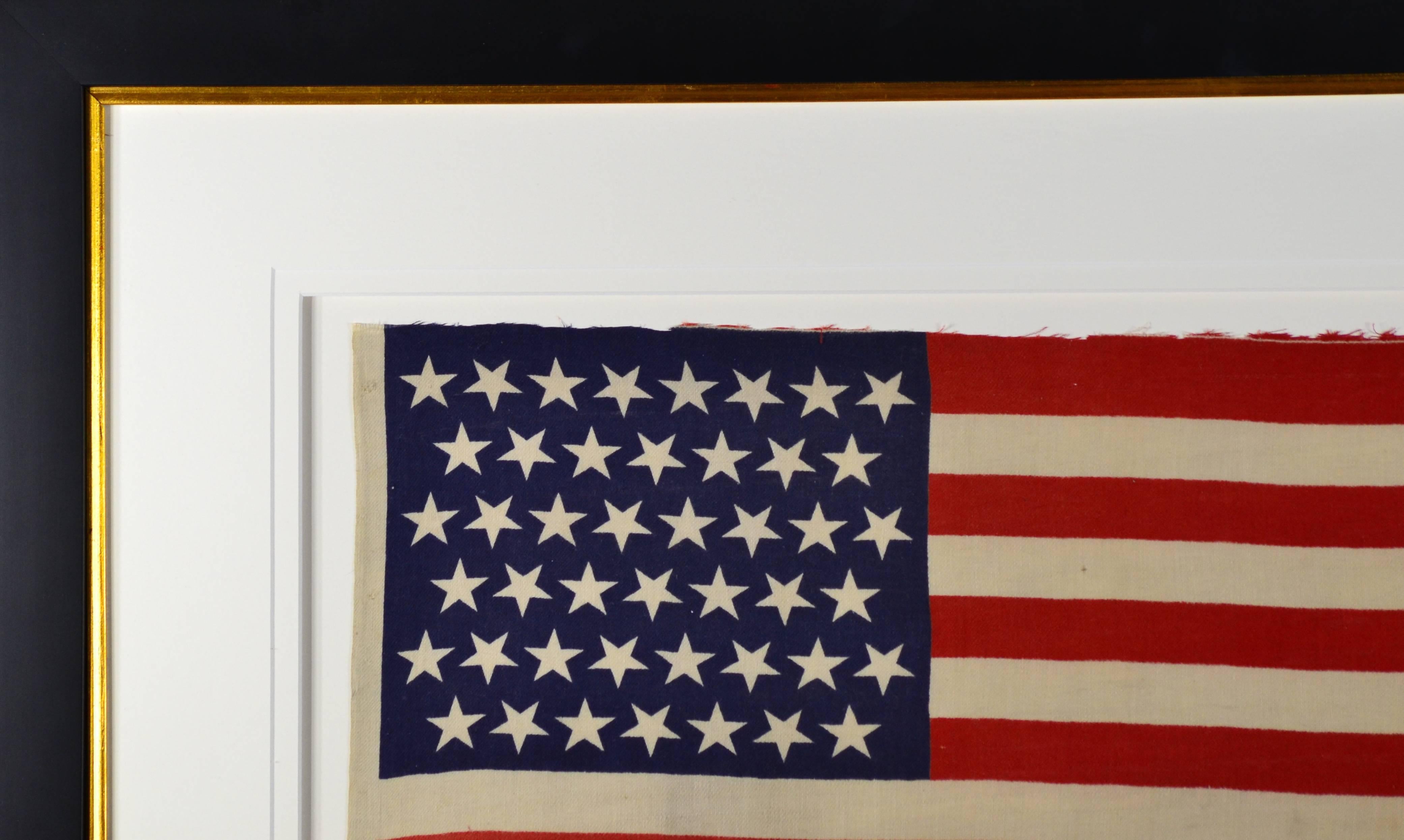 American Classical Antique 45 Star American Flag, circa 1896 For Sale