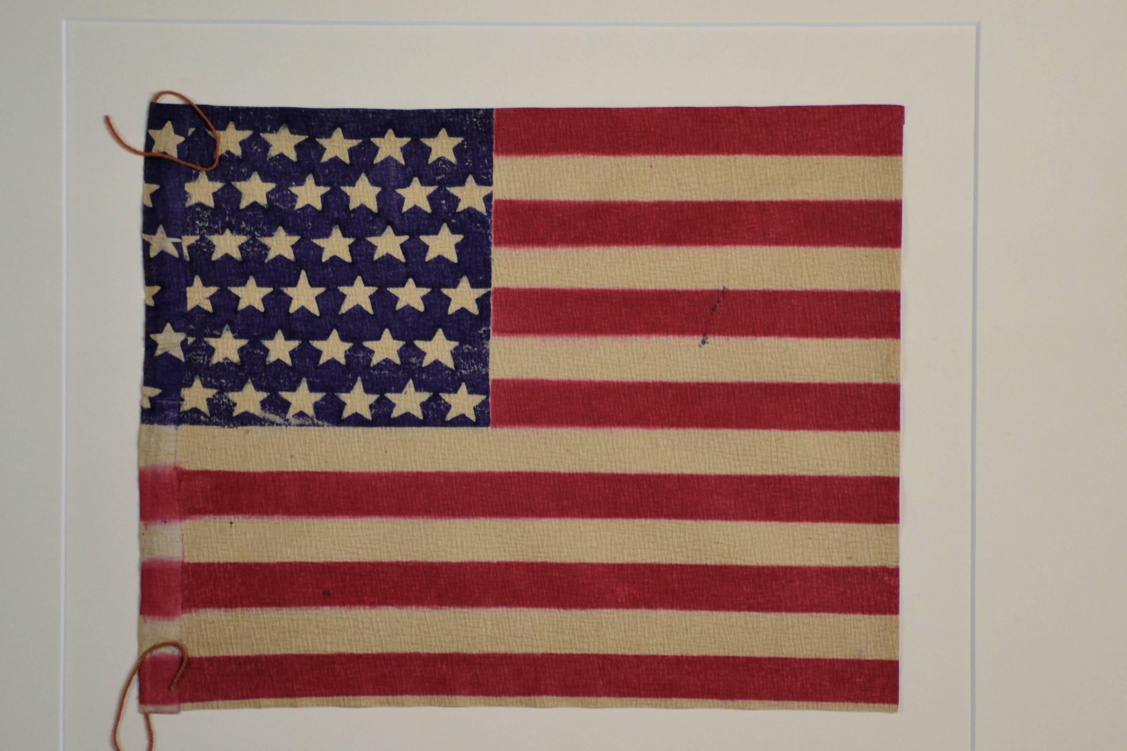 American Classical 42 Star Flag circa 1890 Made of Paper For Sale