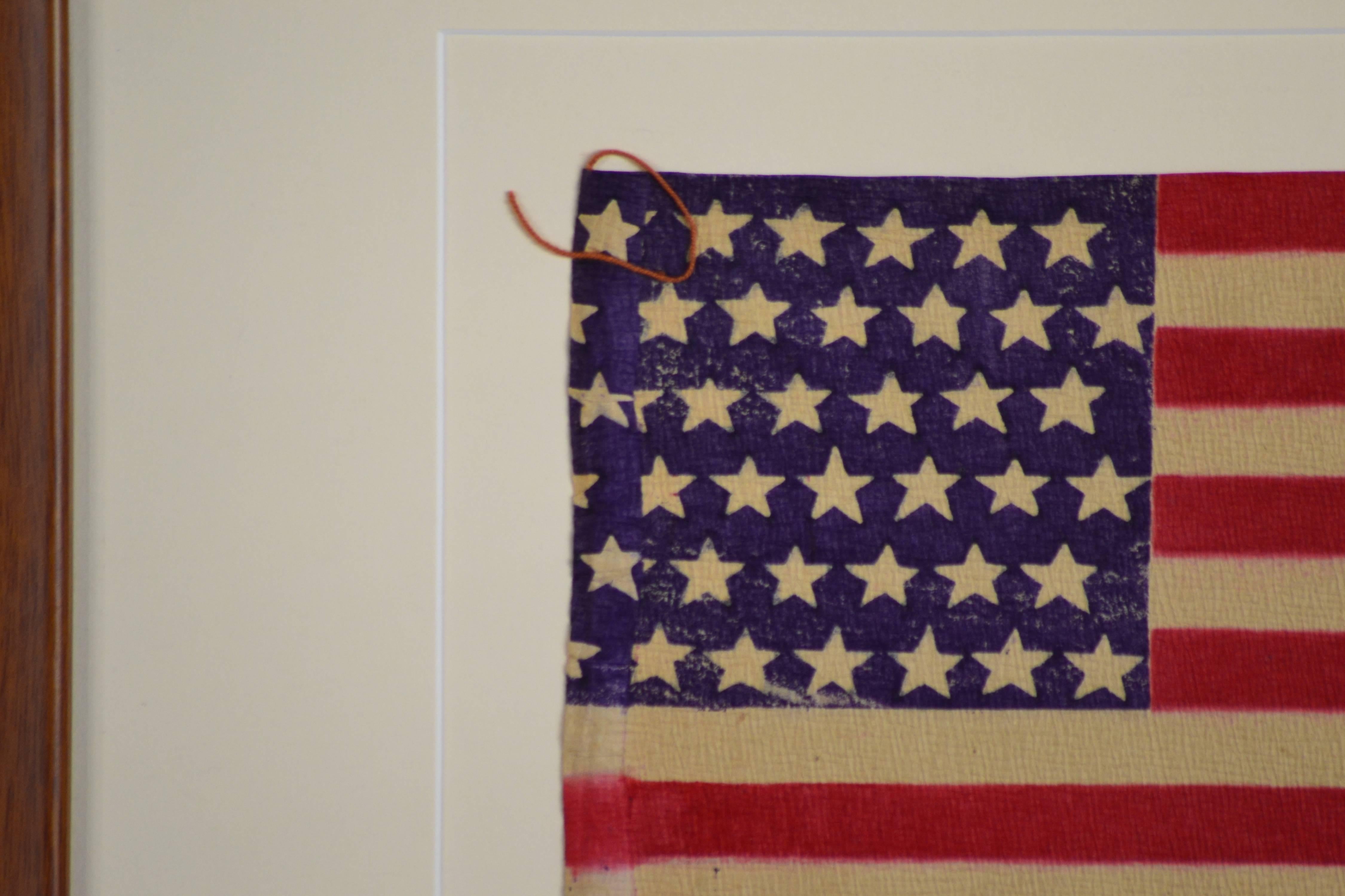 American 42 Star Flag circa 1890 Made of Paper For Sale