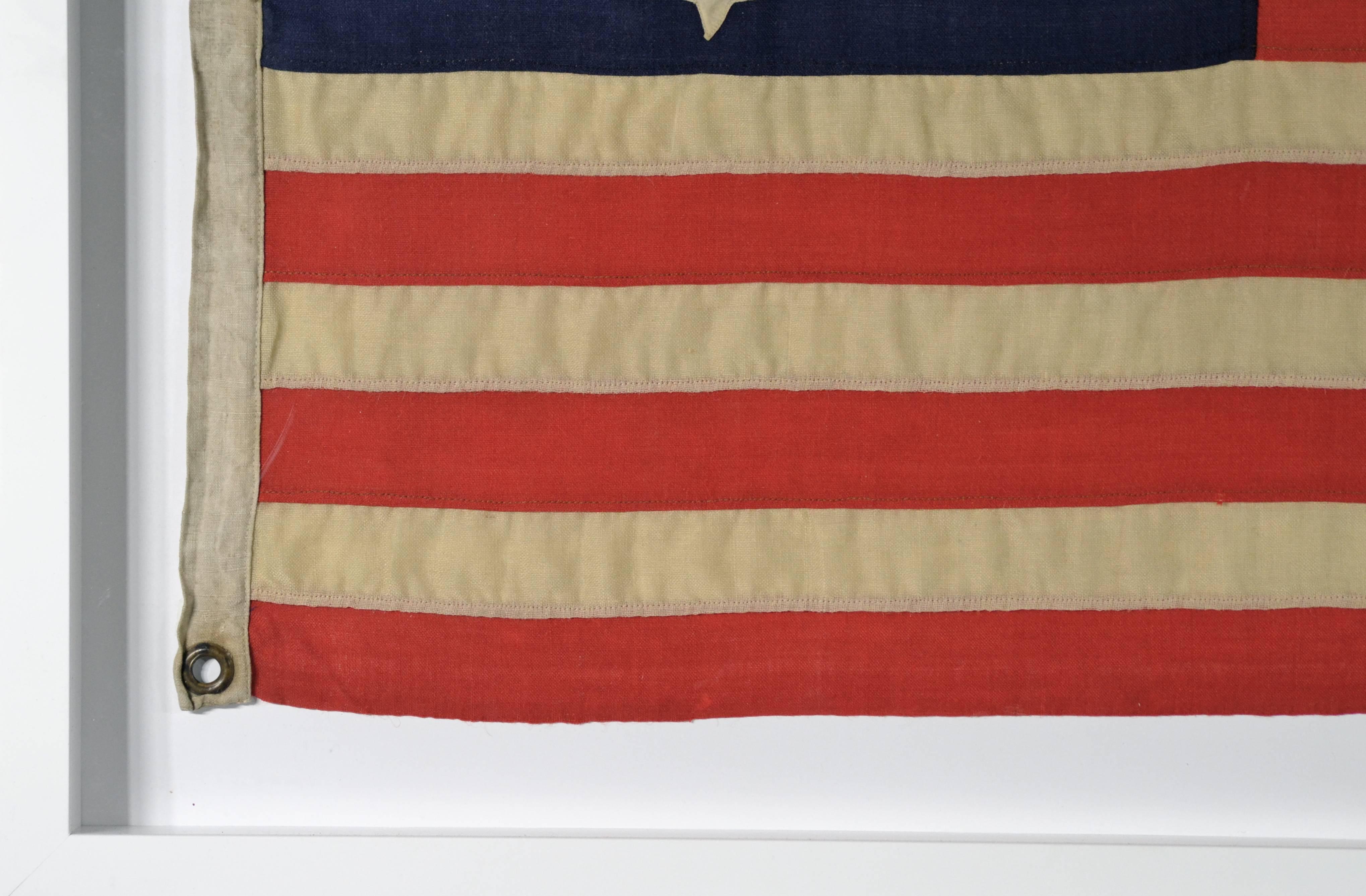 American Antique Boat Yacht Flag, Nautical, Hand Sewn For Sale