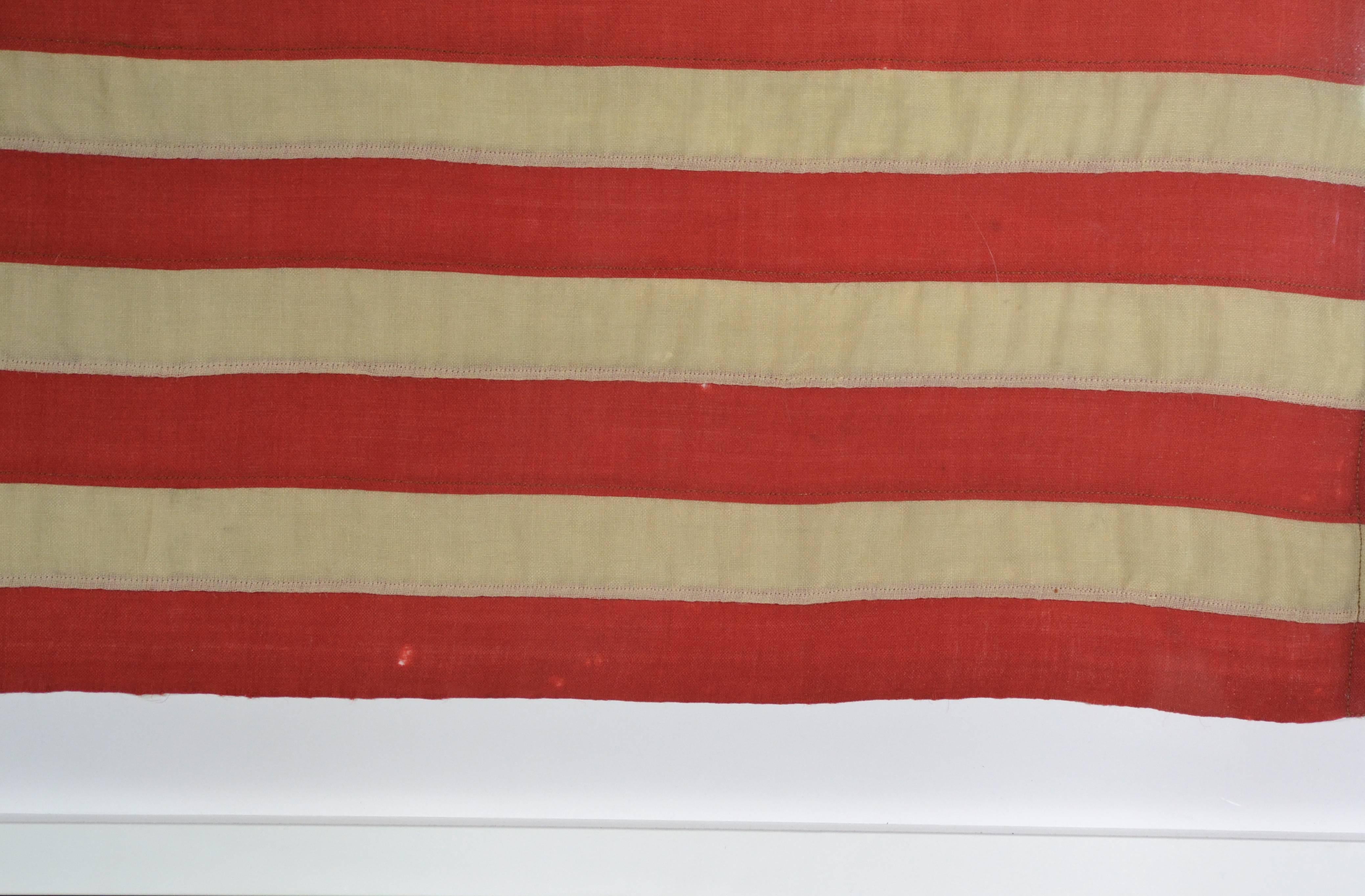 Woven Antique Boat Yacht Flag, Nautical, Hand Sewn For Sale