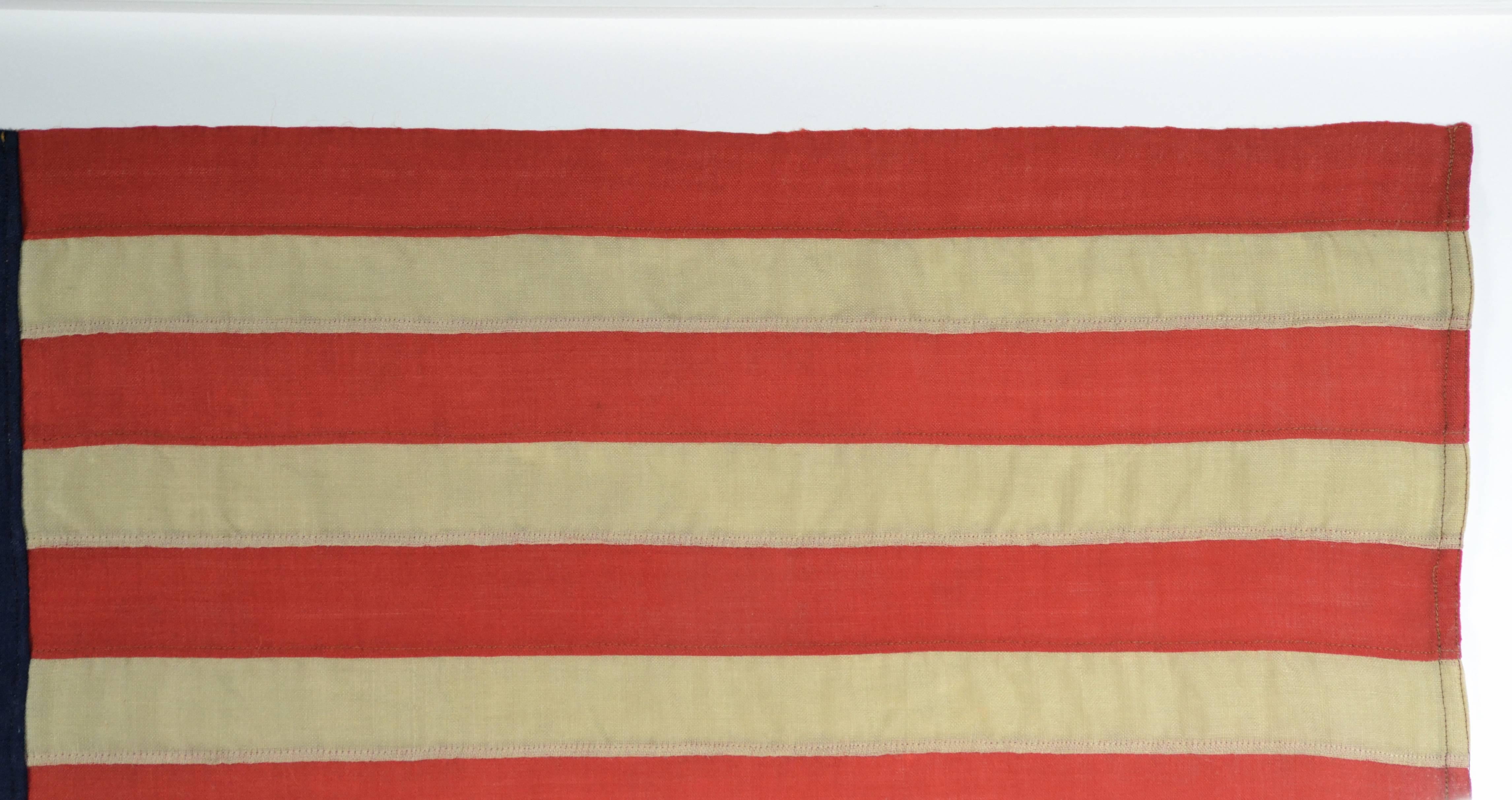 Antique Boat Yacht Flag, Nautical, Hand Sewn In Good Condition For Sale In Acworth, GA