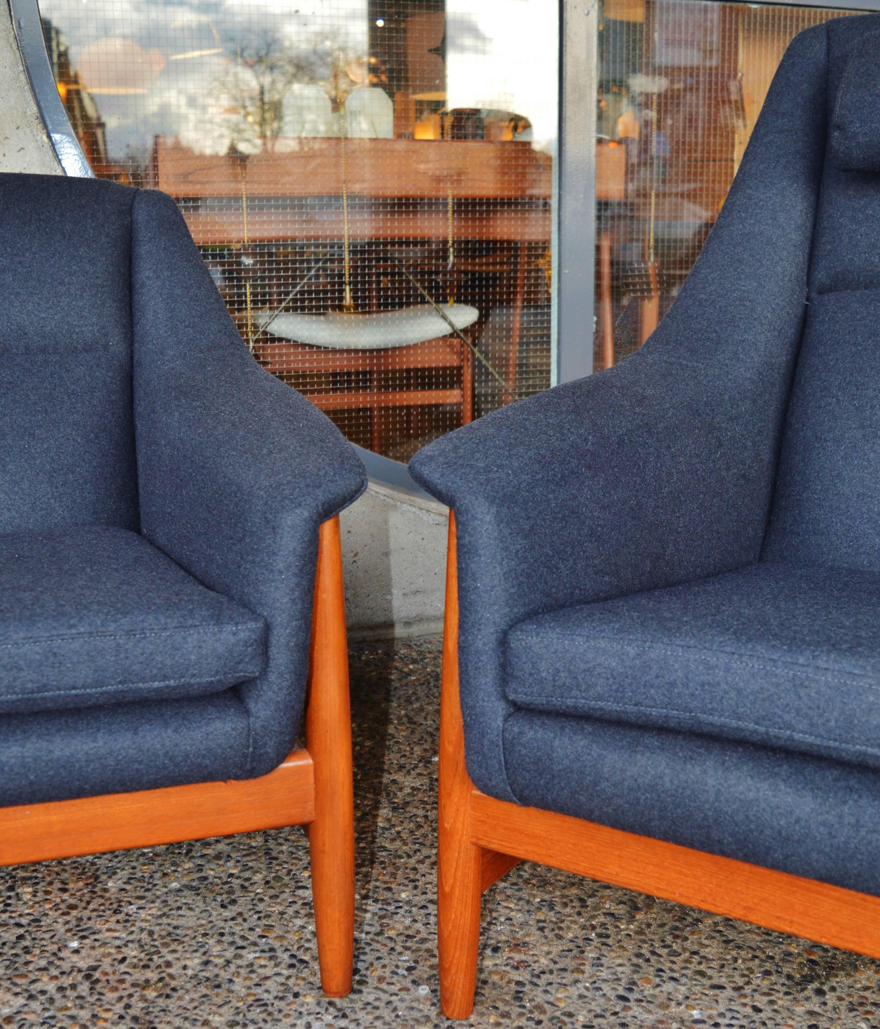 20th Century Hot Restored Teak Sofa and Lounge Chair in the Style of Folke Ohlsson