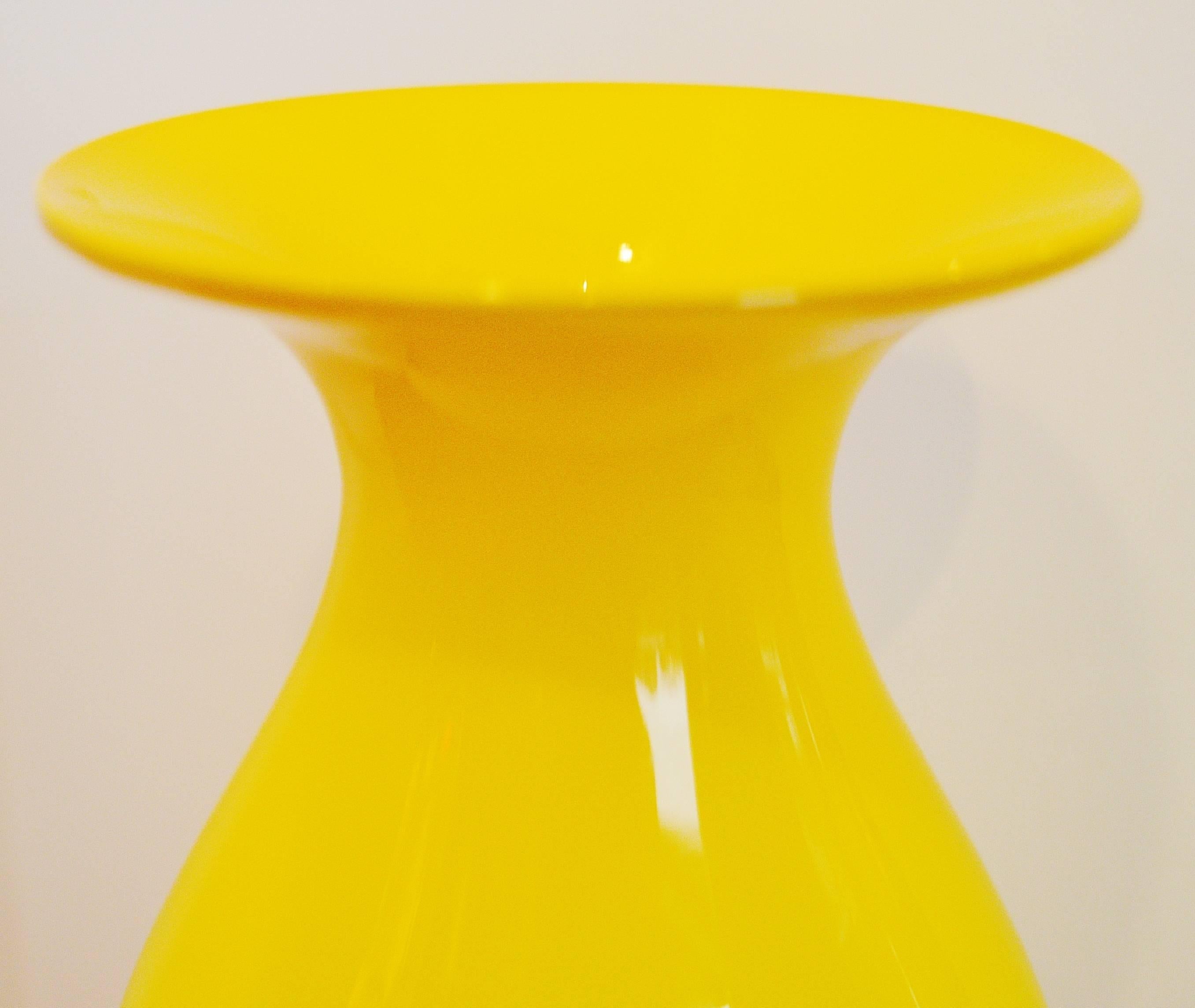 Mid-20th Century Per Lutken Yellow Carnaby Vase for Holmegaard